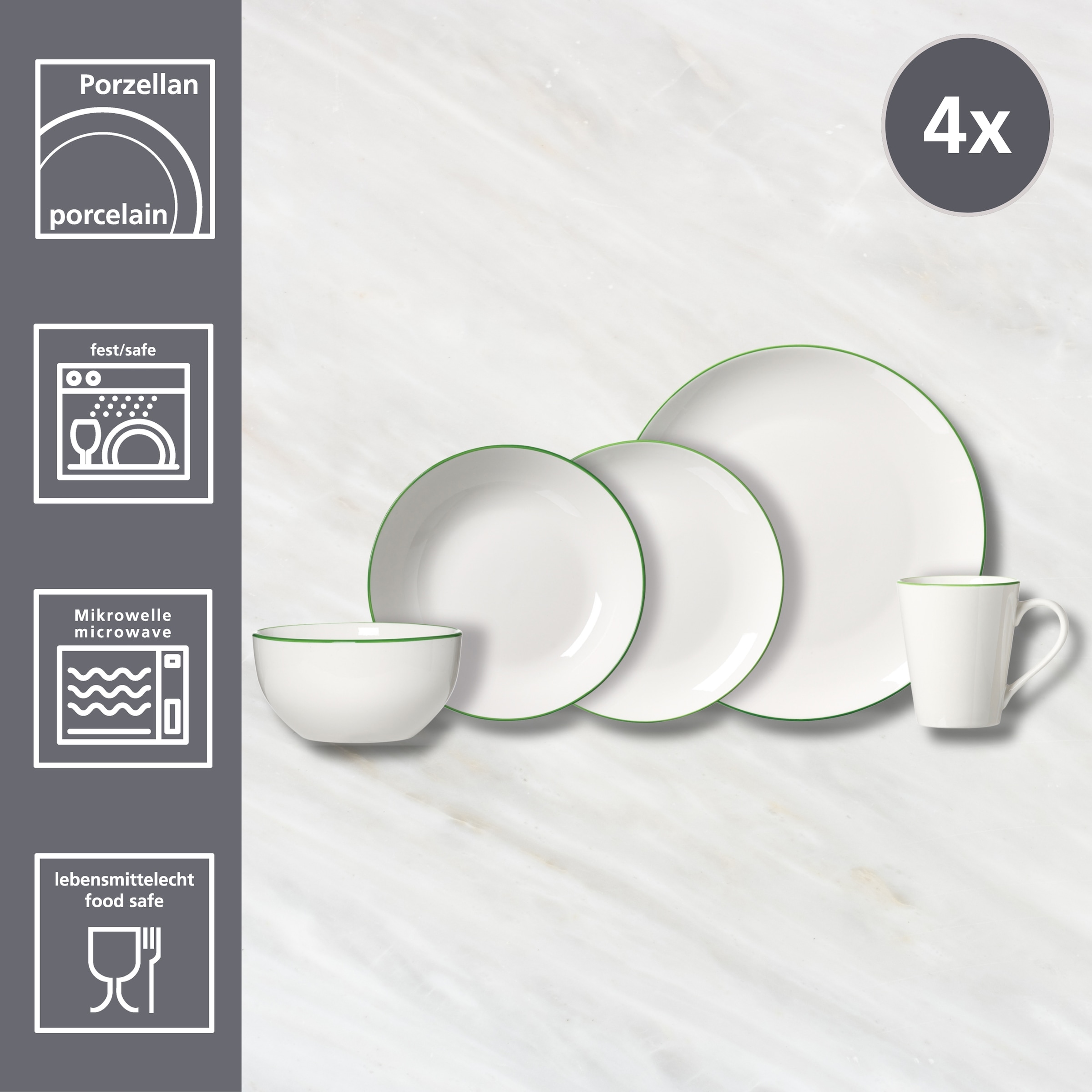Ritzenhoff & Breker Kombiservice »Adela« aus Porzellan für 4 Personen