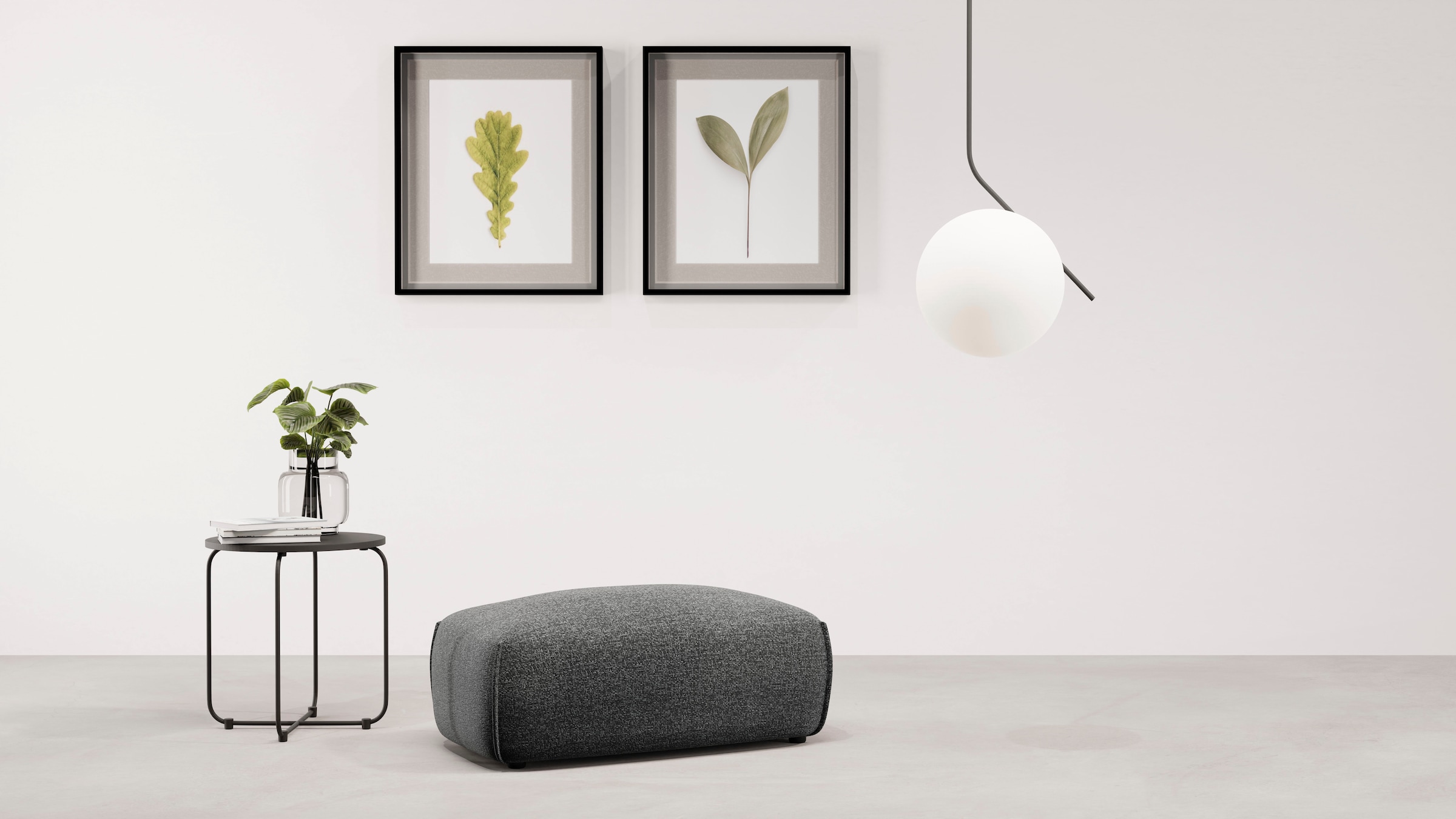 TRENDMANUFAKTUR Tabouret rembourré »Shawn elegant und bequem« forme organique, avec revêtement de haute qualité