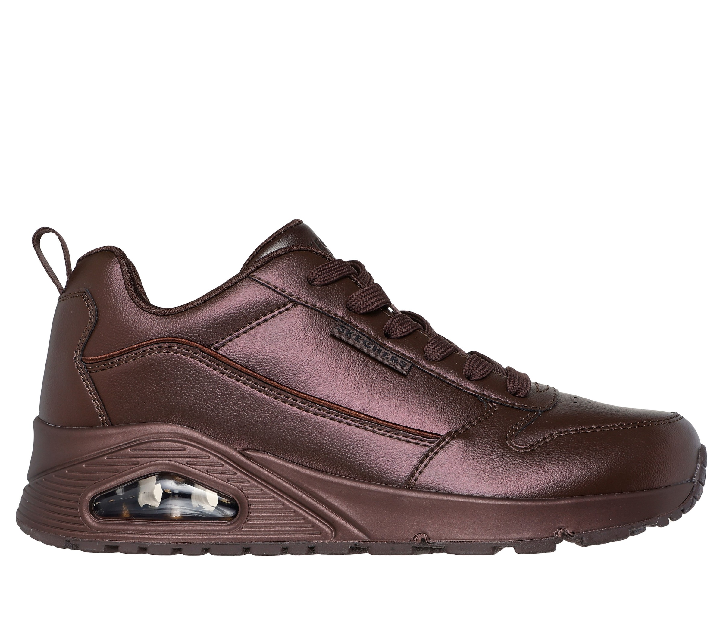 Skechers Sneakers »UNO-GALACTIC GAL«  Chaussure à lacets, basket métallique avec amorti à coussin d'air