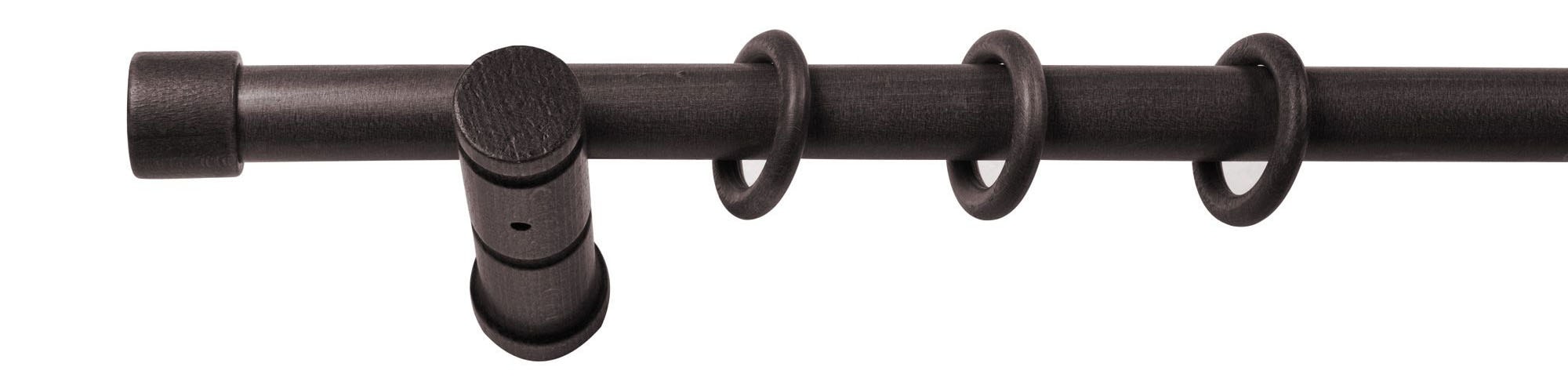 SN DECO GROUP Tringle à rideaux »Cafiro« 1 läufig-läufig Fixmass 28 mm, Holz, verschiedene Längen und Farben, Komplettset