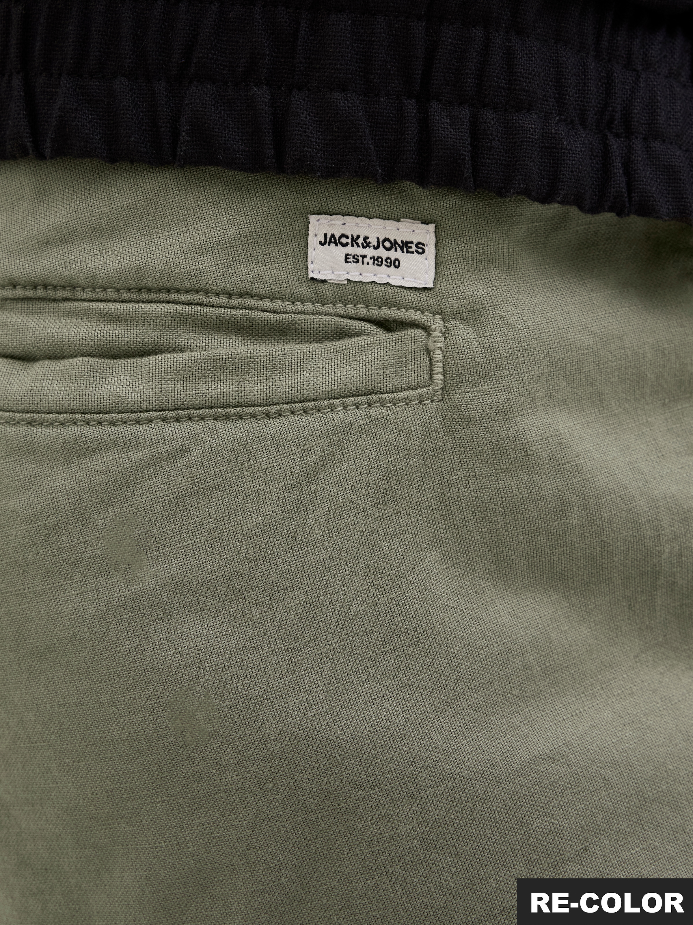Jack & Jones Pantalon en tissu »JPSTKANE HYBRID BONDI JOGGER SN«  Baumwolle mit Leinen, locker geschnitten