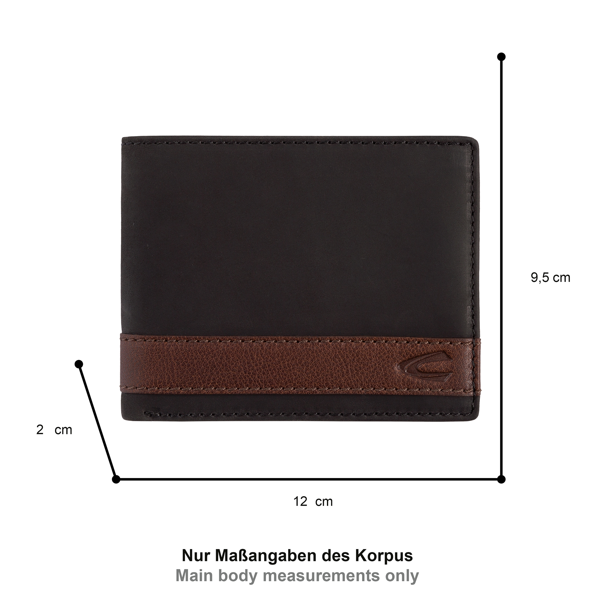 camel active Geldbörse »Taipeh« aus hochwertigem Rindsleder mit braunen Querstreifen und RFID Schutz