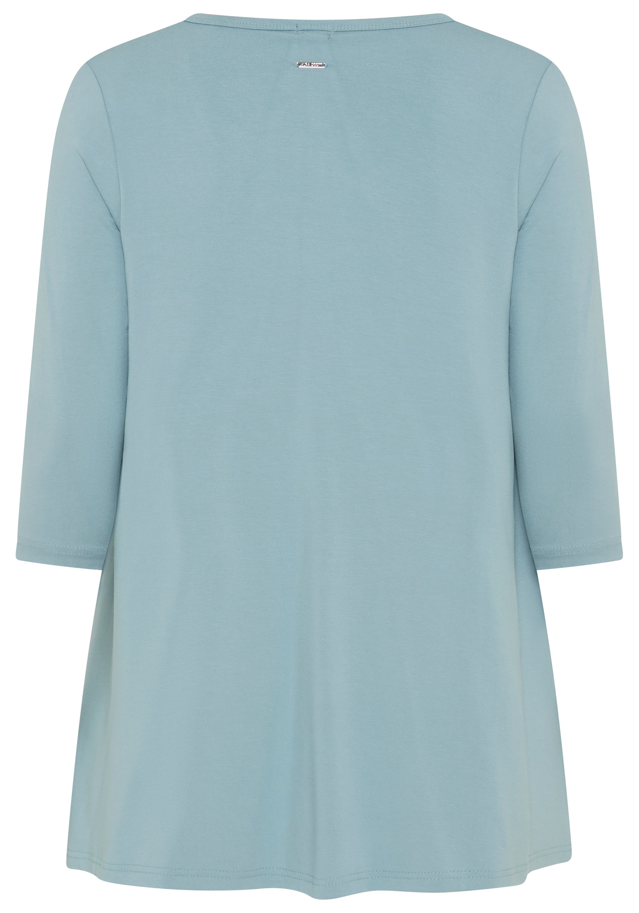 Laura Scott CURVE T-shirt tunique »Grosse Grössen« en ligne A, avec manches 3/4, longueur couvrant les fesses