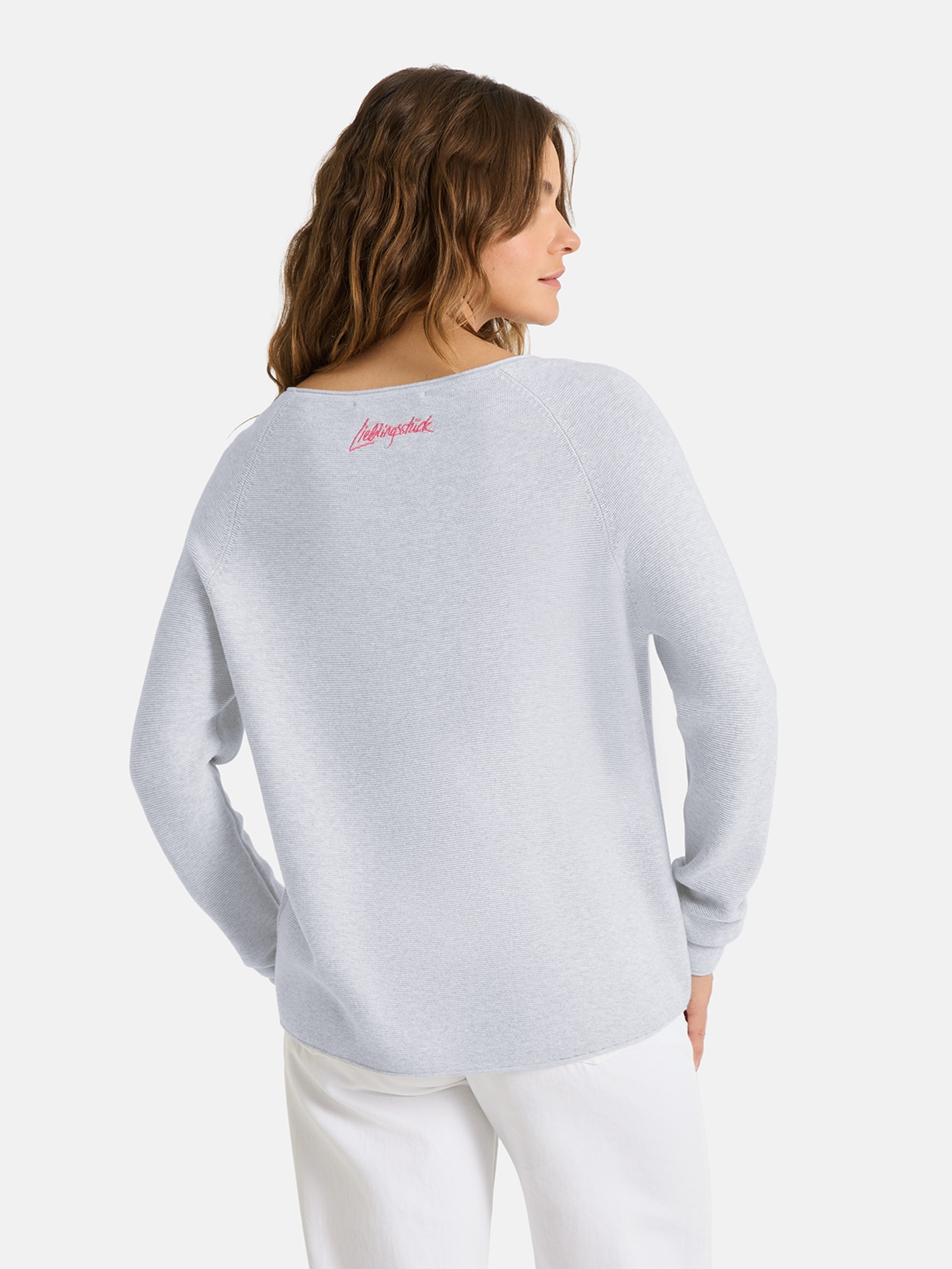 Lieblingsstück Rundhalspullover »BiancaEP« aus reiner Baumwolle, unifarbenes Design