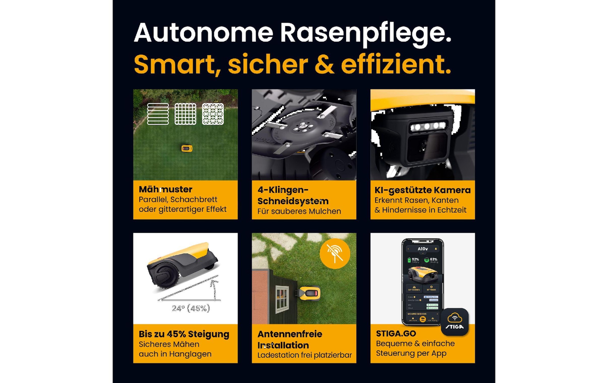 STIGA Robot tondeuse »A10v inkl. Akku«  mit GPS