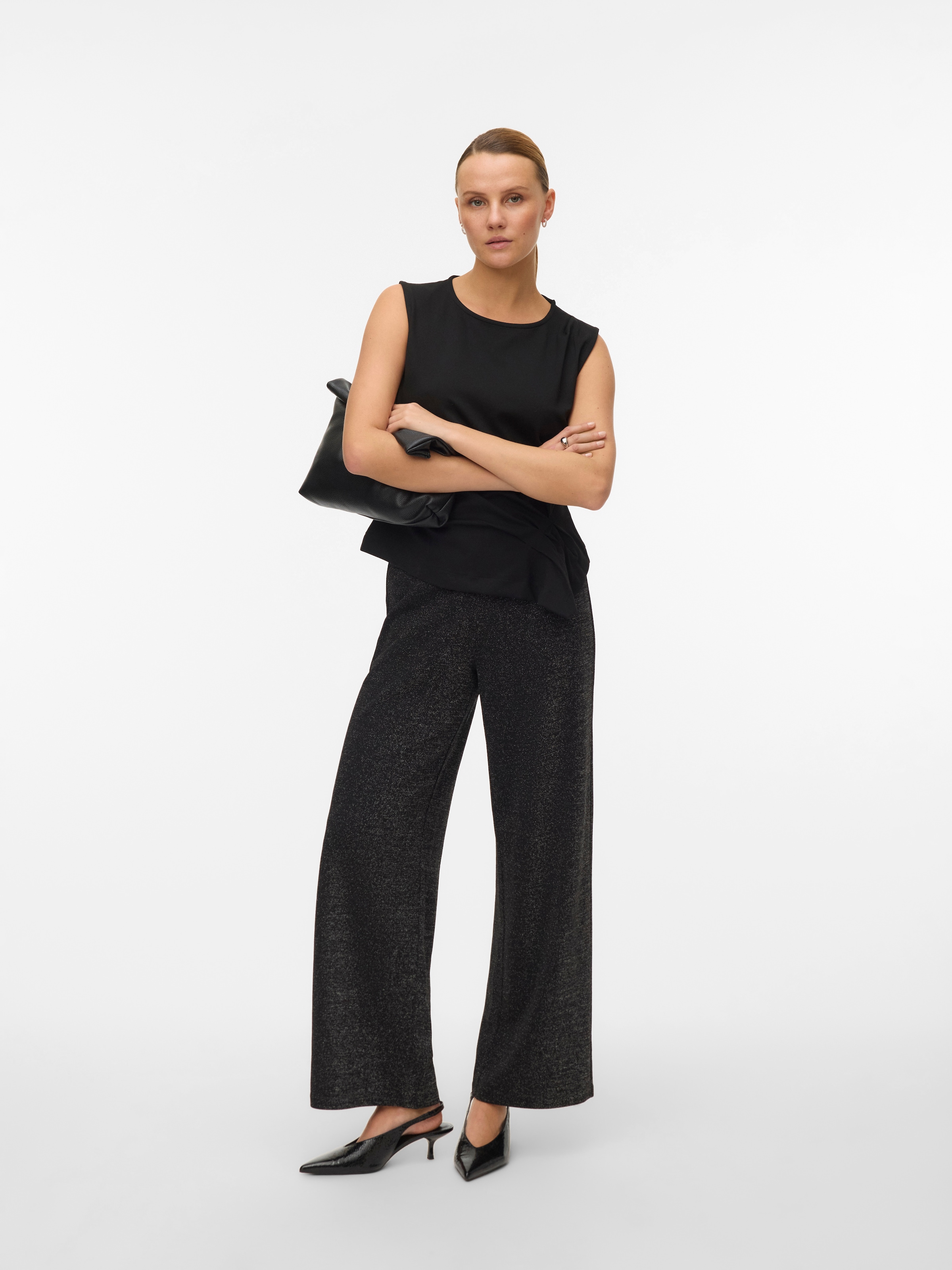 Vero Moda Pantalon à enfiler »VMBERLIN MW WIDE GLITTER PANT NOOS«  Sommerhose