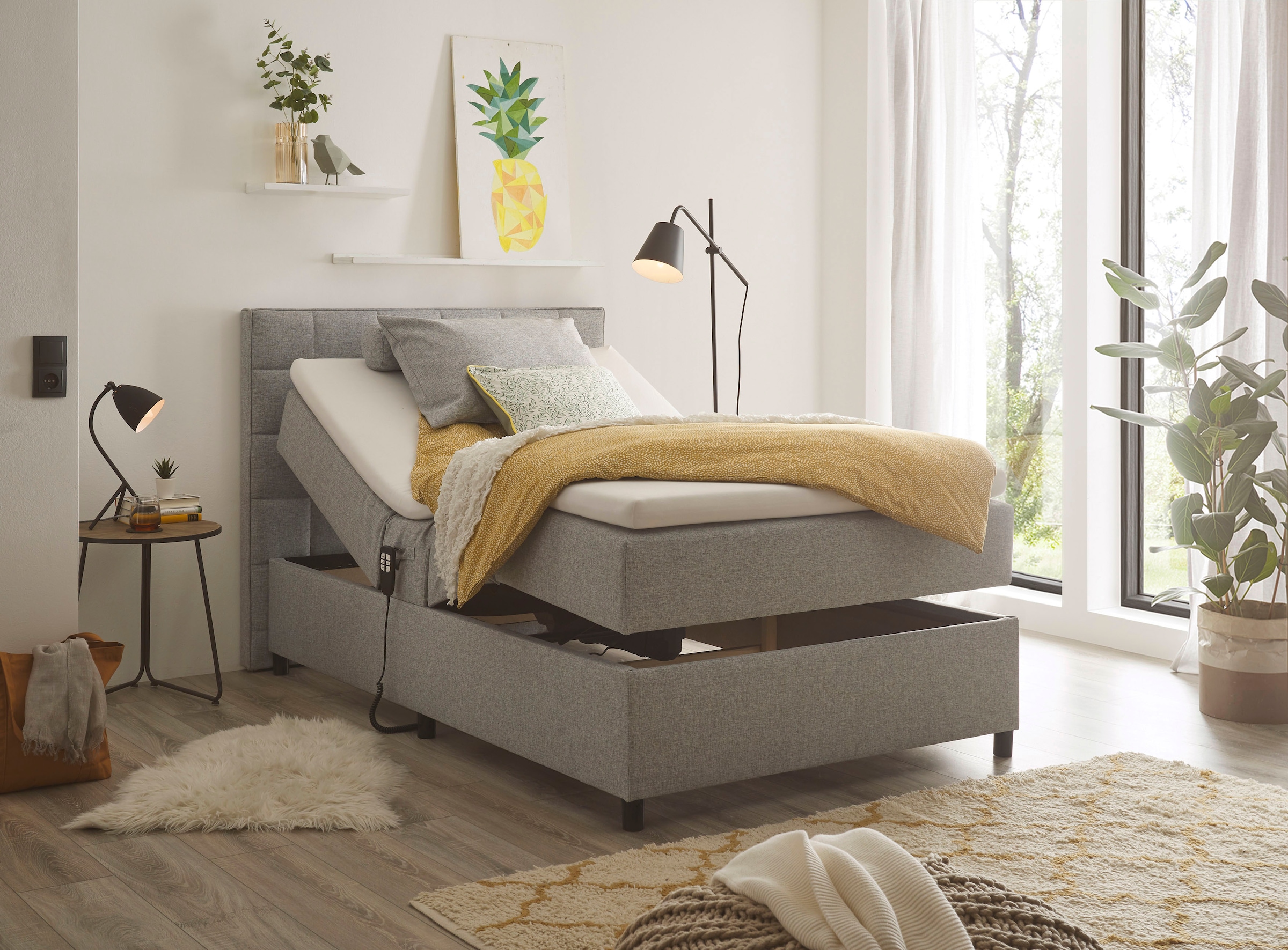 ED EXCITING DESIGN Lit de boxe »Mariborsko« inkl. Motor und Topper