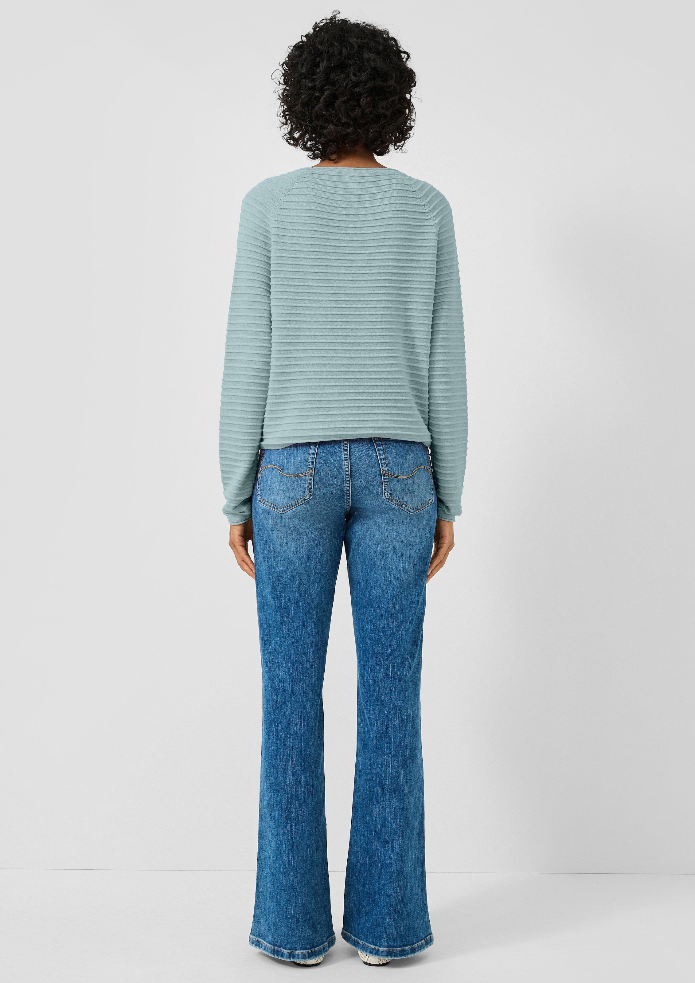 QS Strickpullover mit Strukturmuster