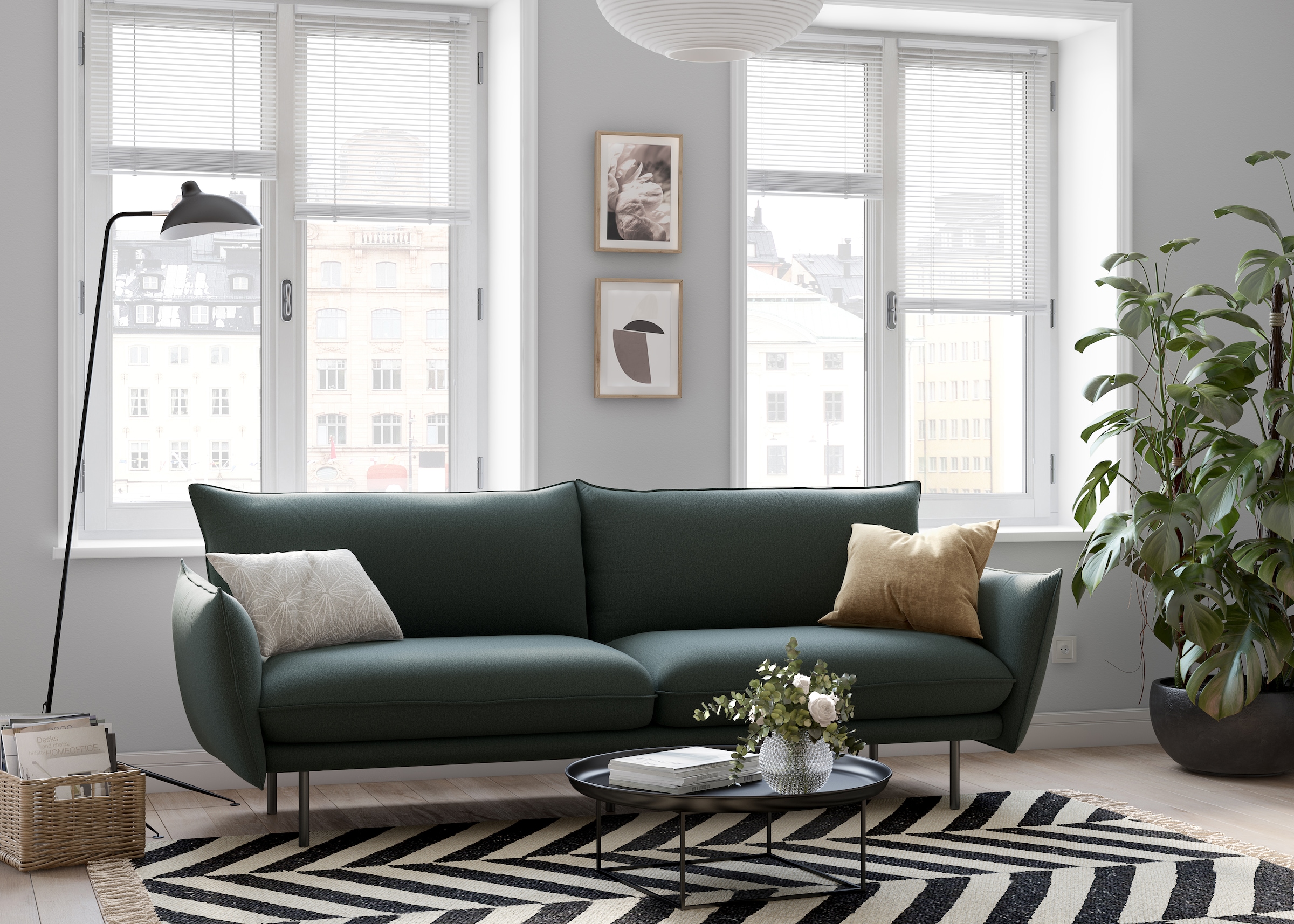 GOODproduct 3-Sitzer »Stine« Besonderes Design durch Kissenoptik und Keder, by Morten Georgsen