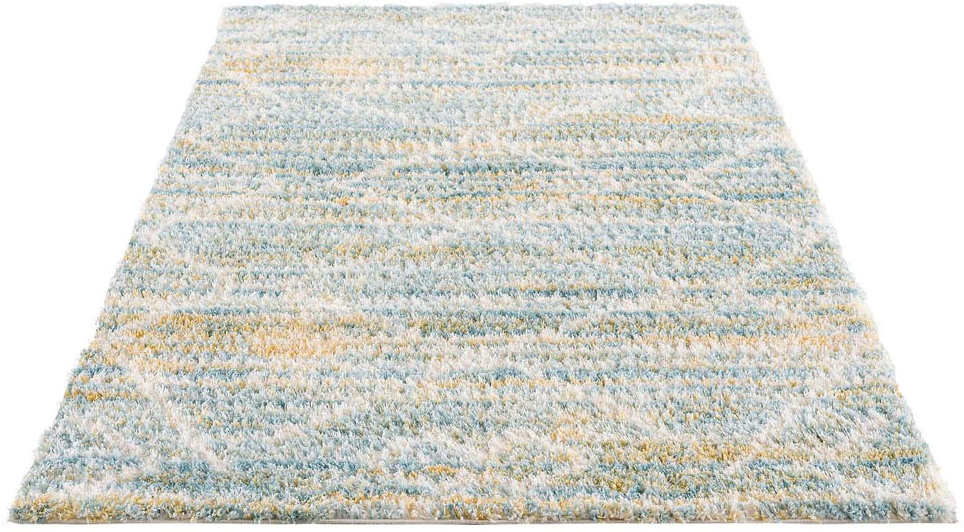 Carpet City Hochflor-Teppich »Pulpy 557« rechteckig 30 mm Höhe besonders weich, Ethno Look, ideal für Wohnzimmer & Schlafzimmer