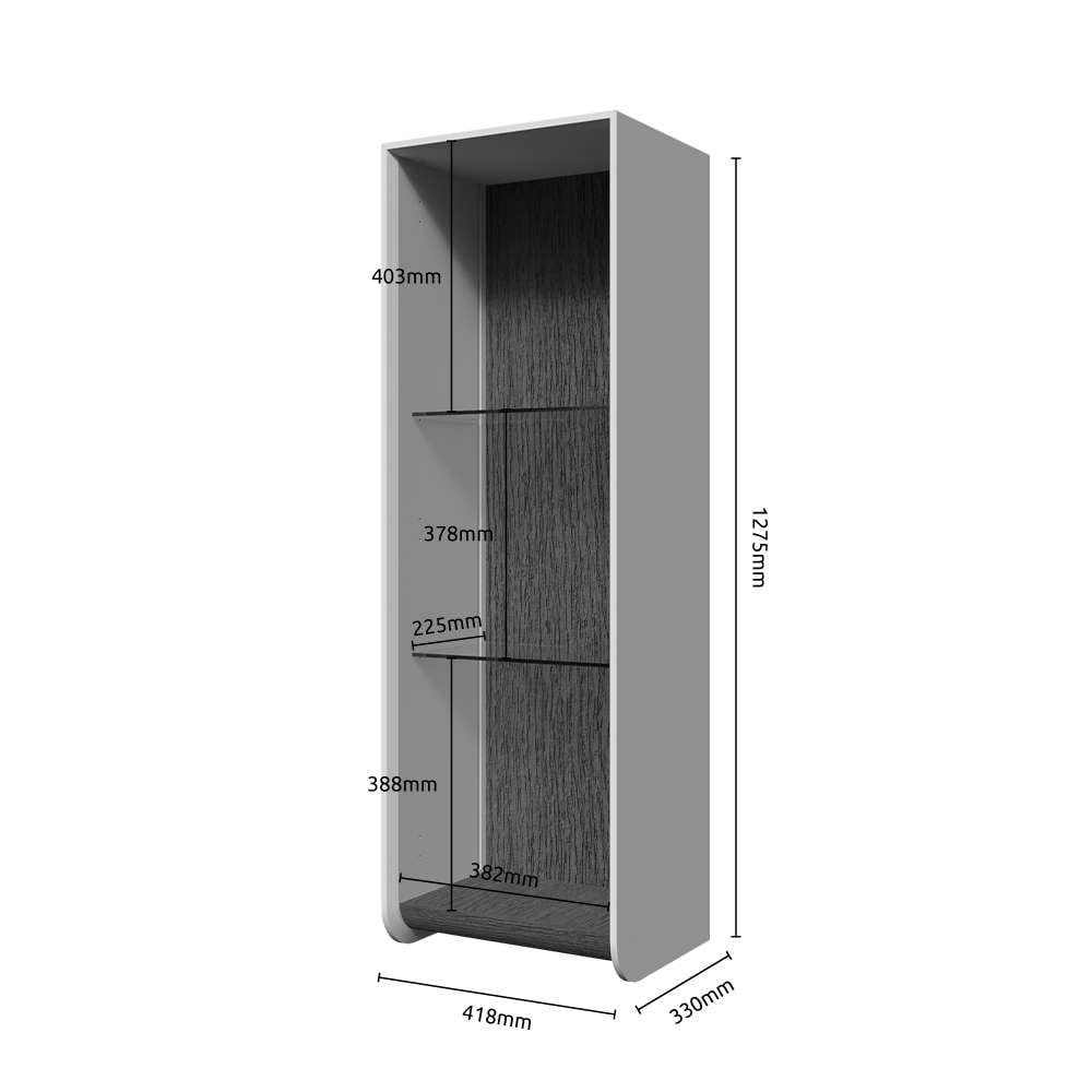 GOODproduct Vitrine suspendue »Soffy Wandschrank, Schwebendes Design für modernen Wohnraum« Laqué UV, fonction soft close, montage mural, poignée métal