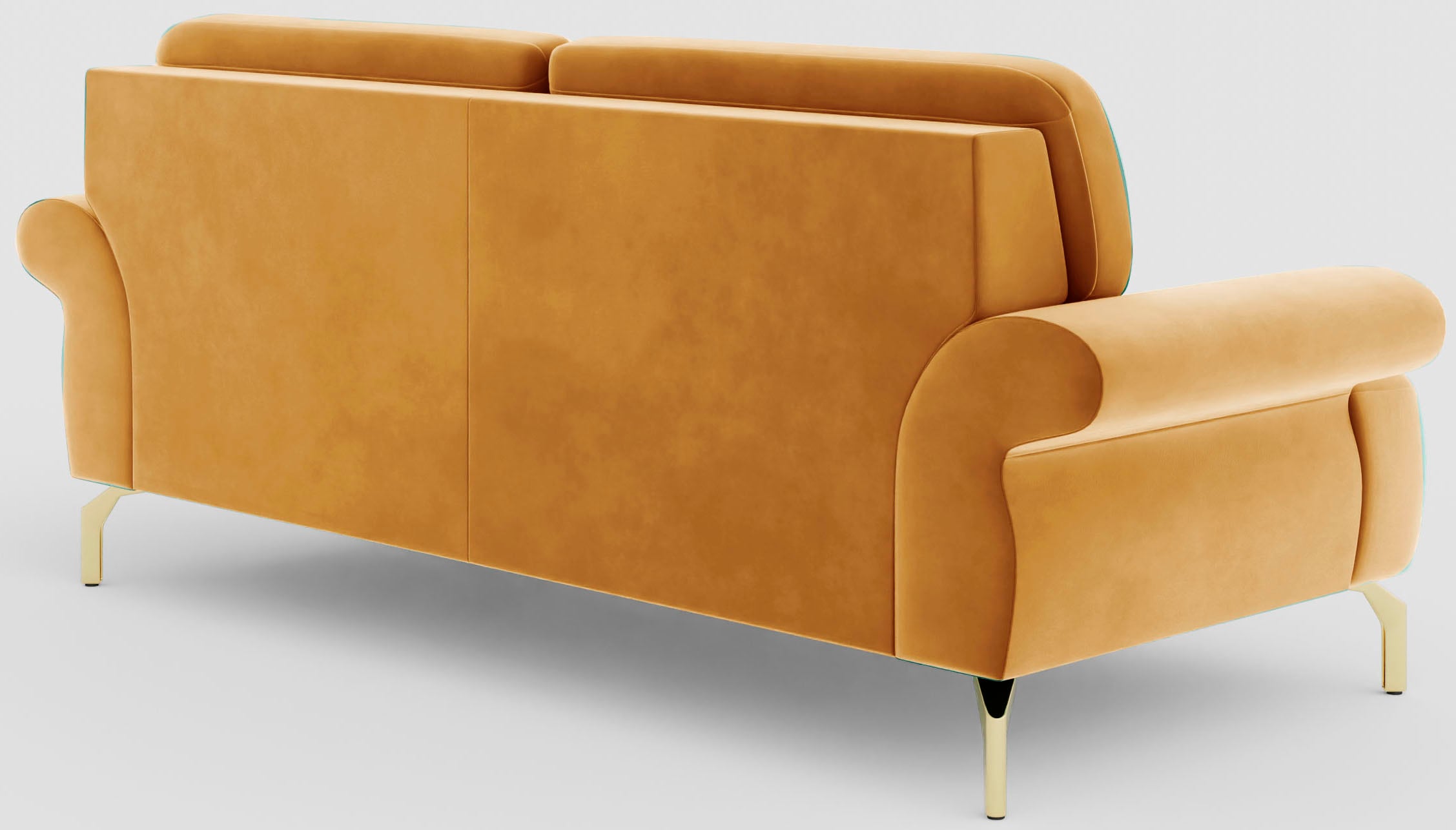 sit&more 2,5-places »Orient 1« inkl. 2 Zierkissen mit Strass-Stein, goldfarbene Metallfüsse