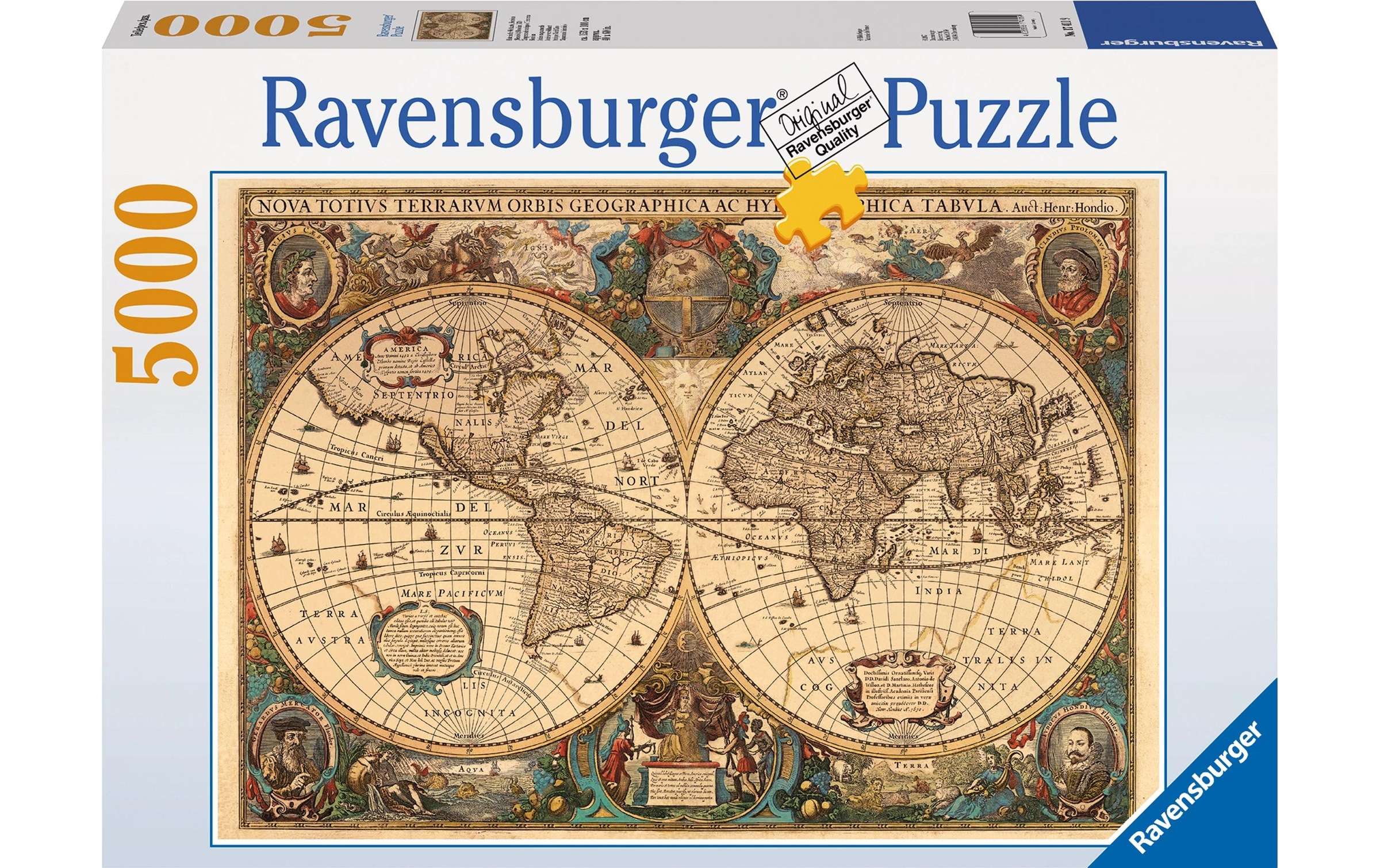 Ravensburger Puzzle »Historische Weltkarte, Henricus Hondius 1630« Made in Germany