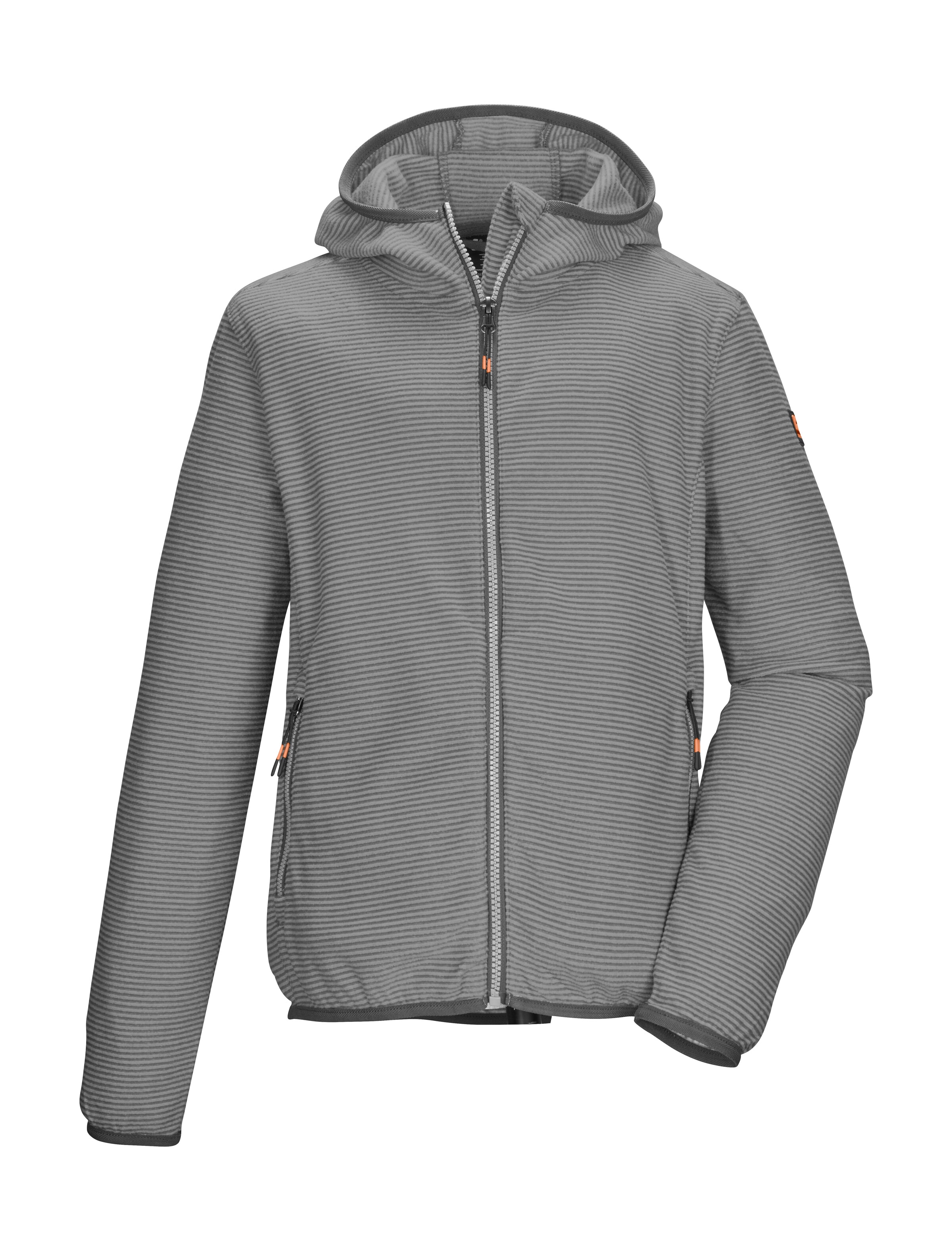 Killtec Fleecejacke »KOW 246 BYS FLC JCKT« Gestreifte Kinder Fleecejacke mit Kapuze, Kinnschutz und Taschen