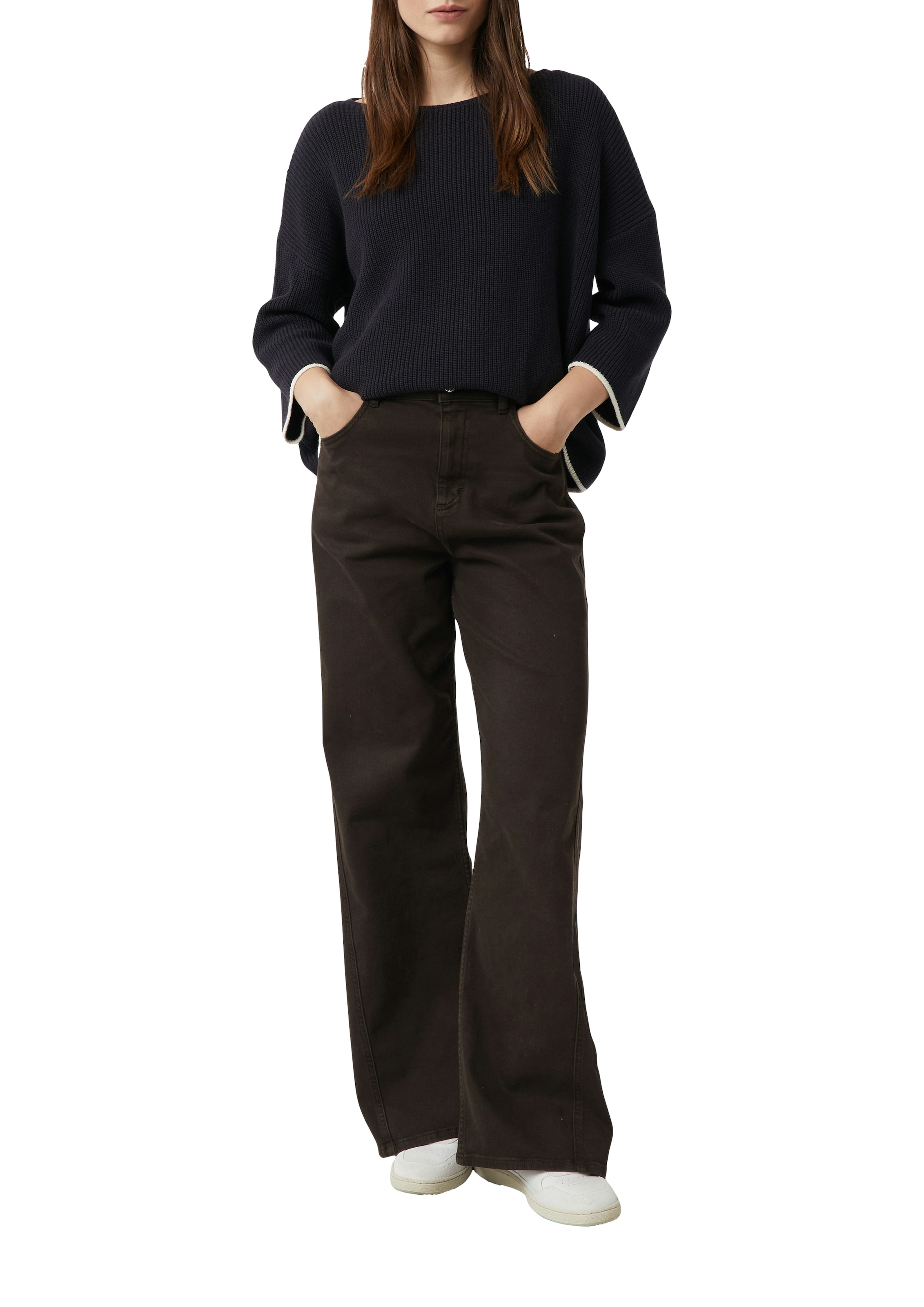 Comma Pull en tricot mit Kontrast-Details