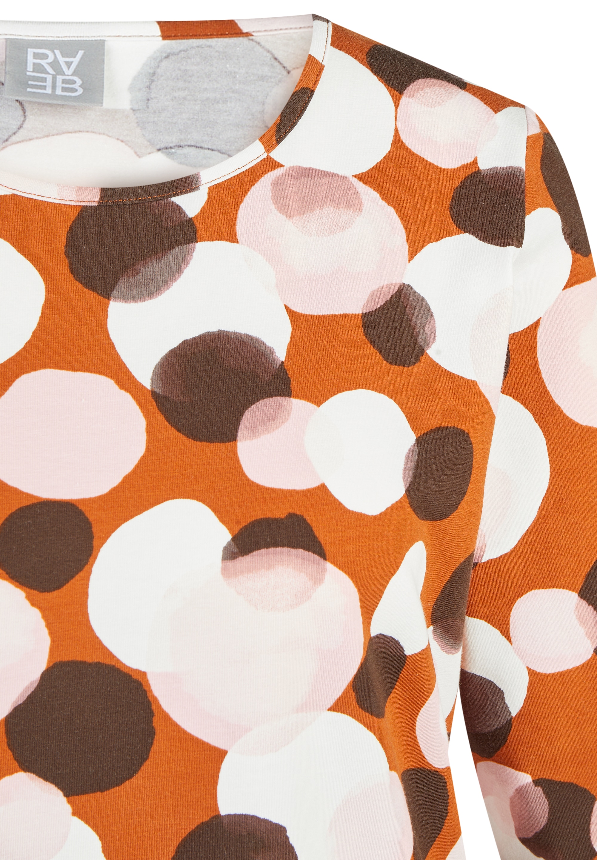 Rabe T-shirt à manches 3/4 mit Allover-Muster