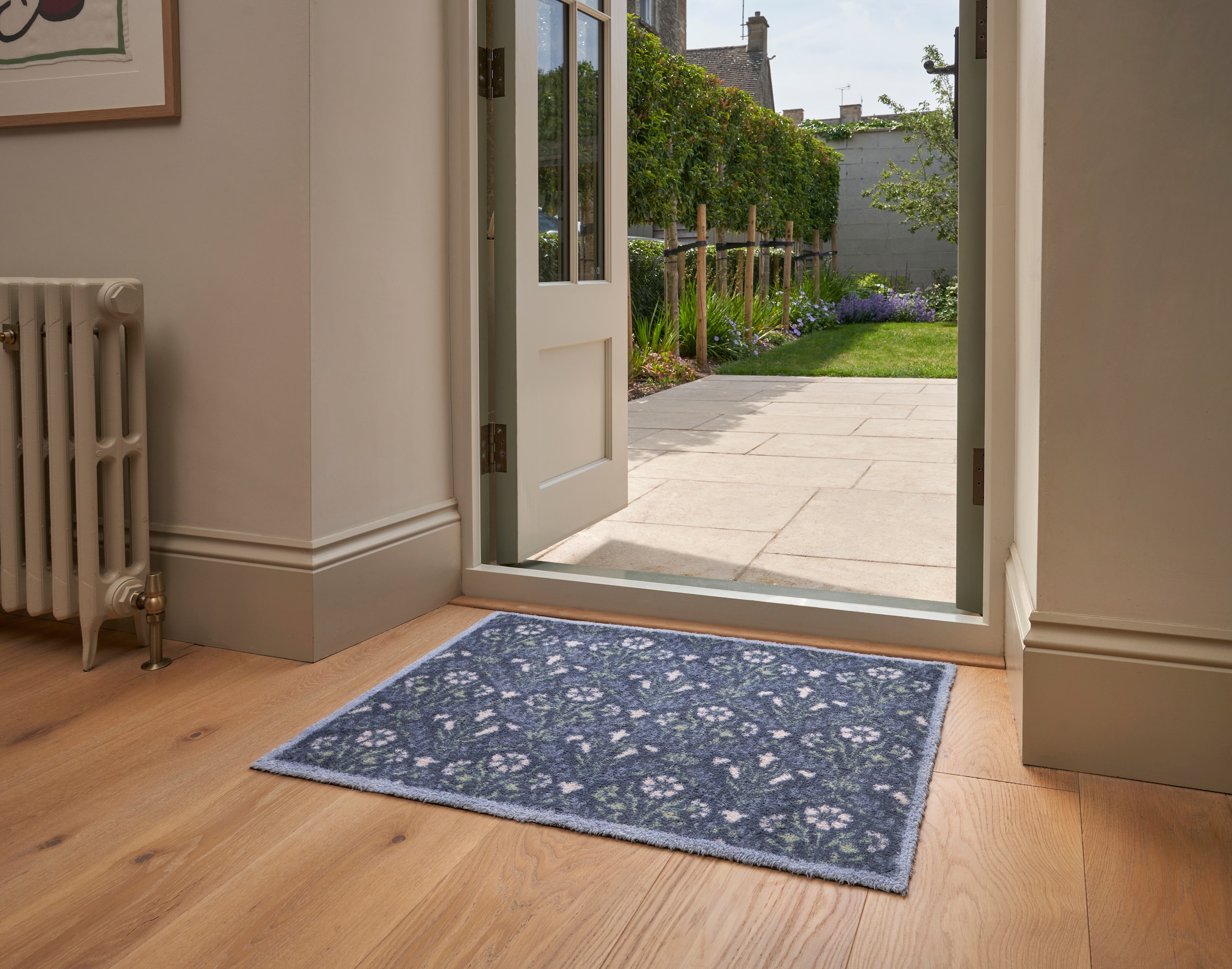 Turtle Mat Fussmatte »Bellflower Blue« rechteckig 9 mm Höhe