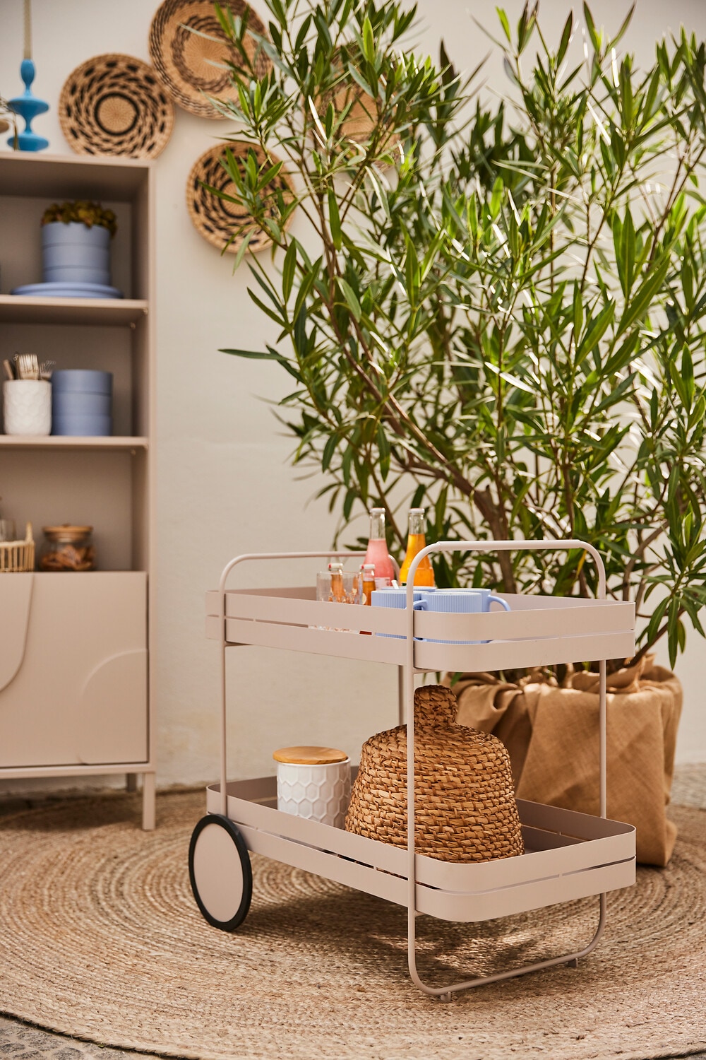 Spinder Design Chariot de service »GIN & TROLLY« 1 cuis tlg. chariot de service en acier avec roues en caoutchouc