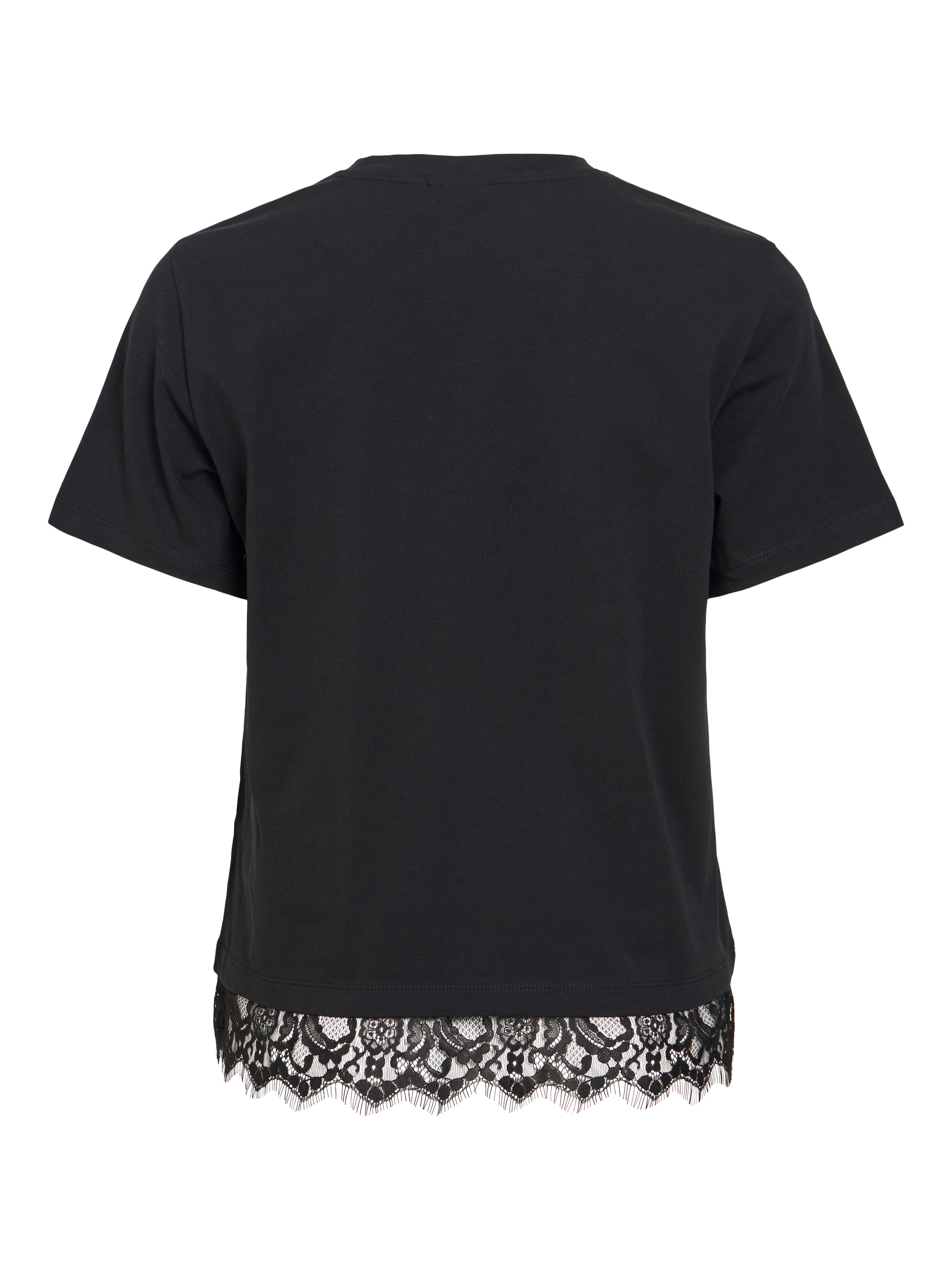 Vila T-shirt »VINORA S/S LACE T-SHIRT - NOOS« mélange de coton,