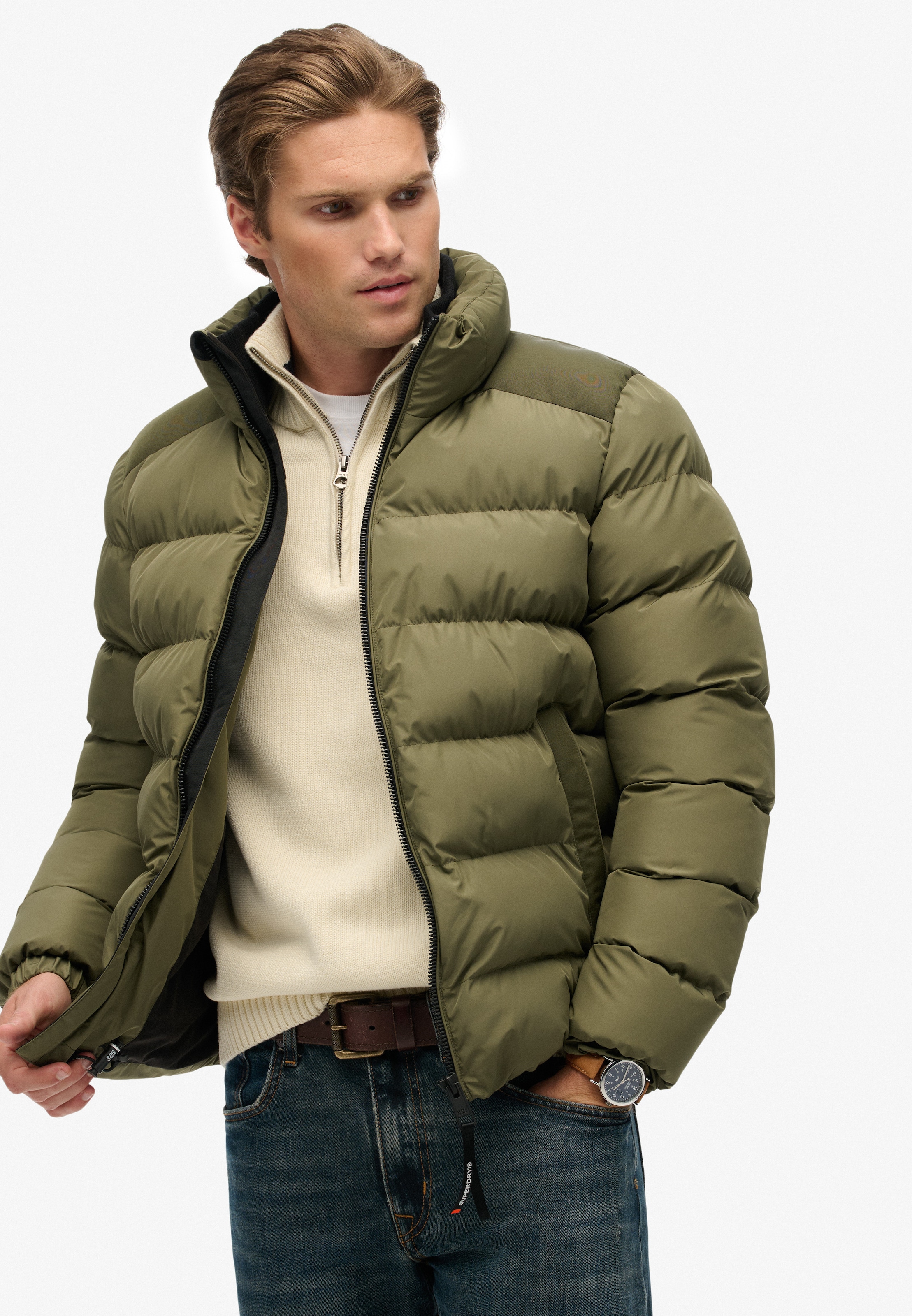 Superdry Steppjacke »SPORTS PUFFER JACKET« ohne Kapuze