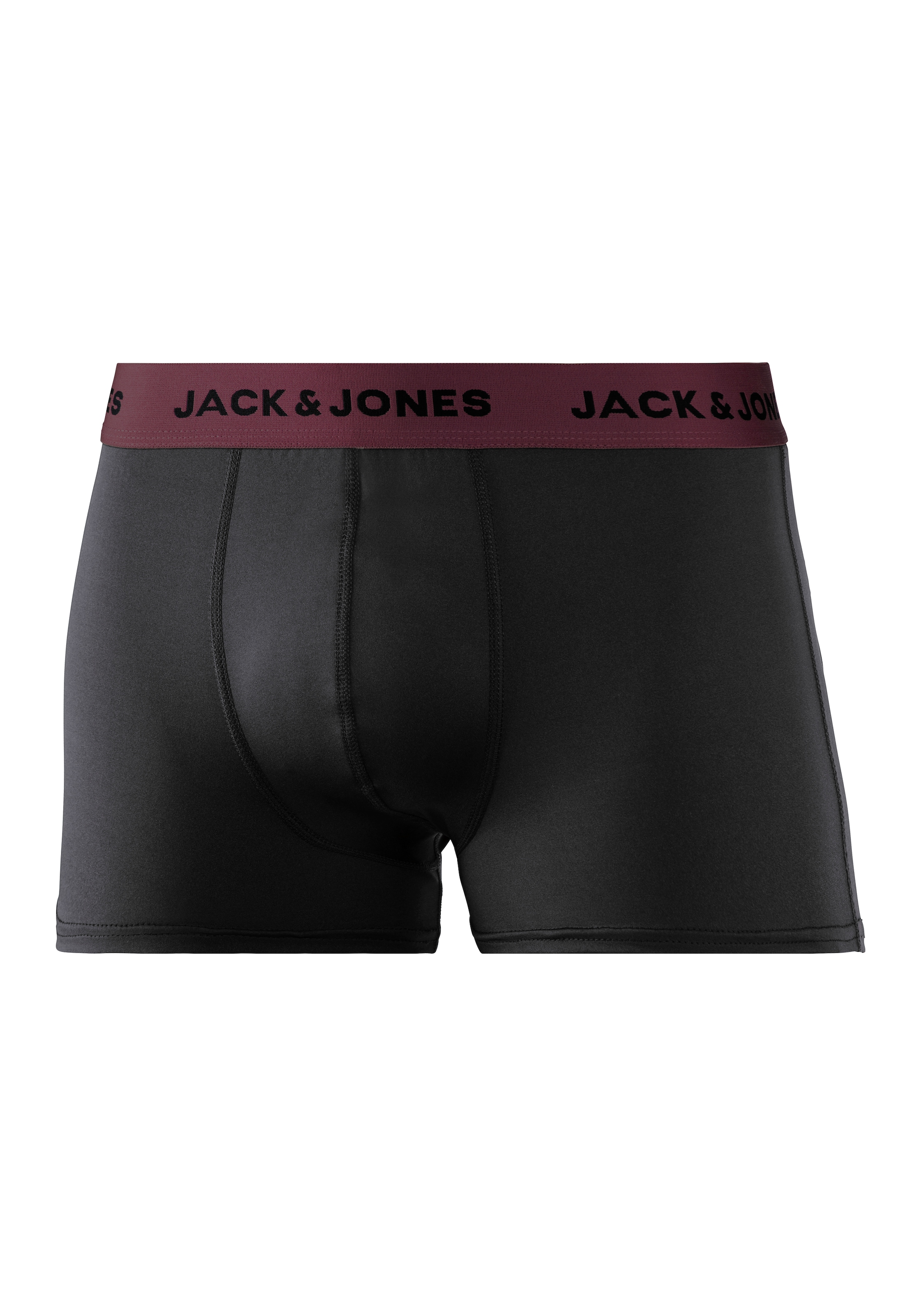 Jack & Jones Funktionsboxer »JACFLOWER aus Microfaserqualität und schnelltrocknendem Material« Packung, 3 Stk. unifarben mit Farbeinsatz, modisch, eng anliegend, Microfaser