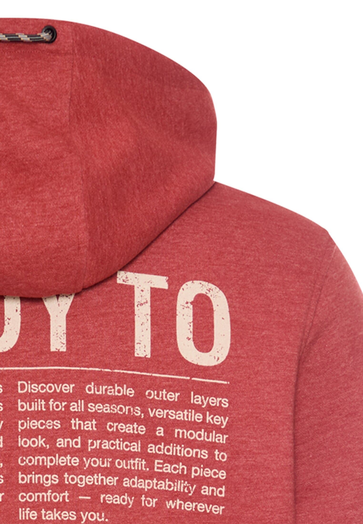 camel active Kapuzensweatshirt , mit grossen Rückenprint
