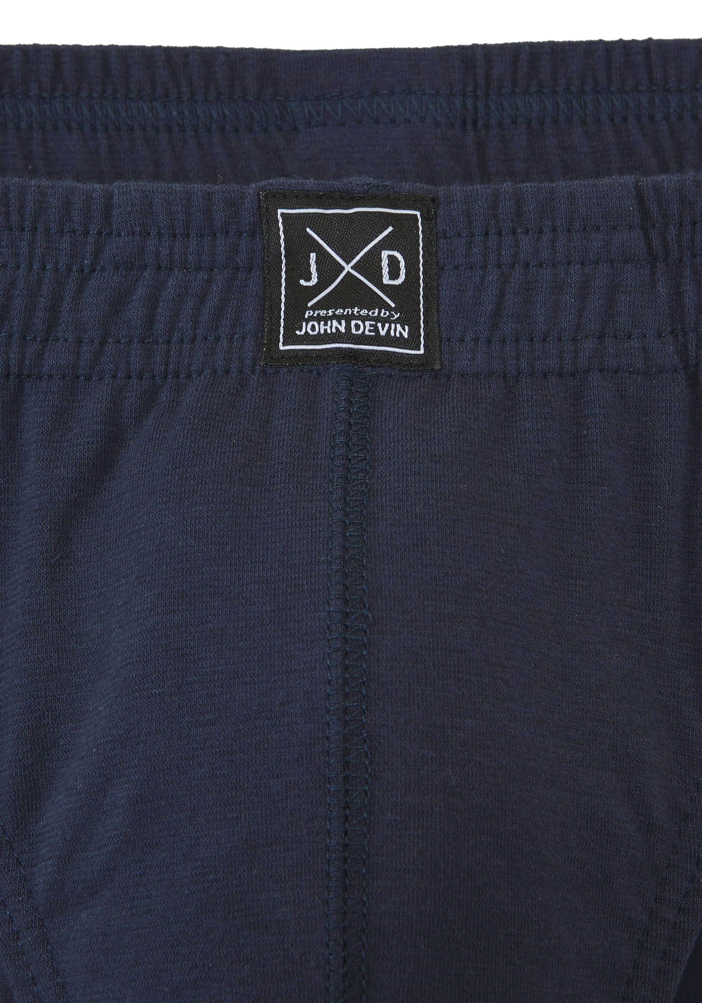 John Devin Slip Box, 7 Stk. aus elastischer Baumwollmischung, mit Logoschriftzug im Bund