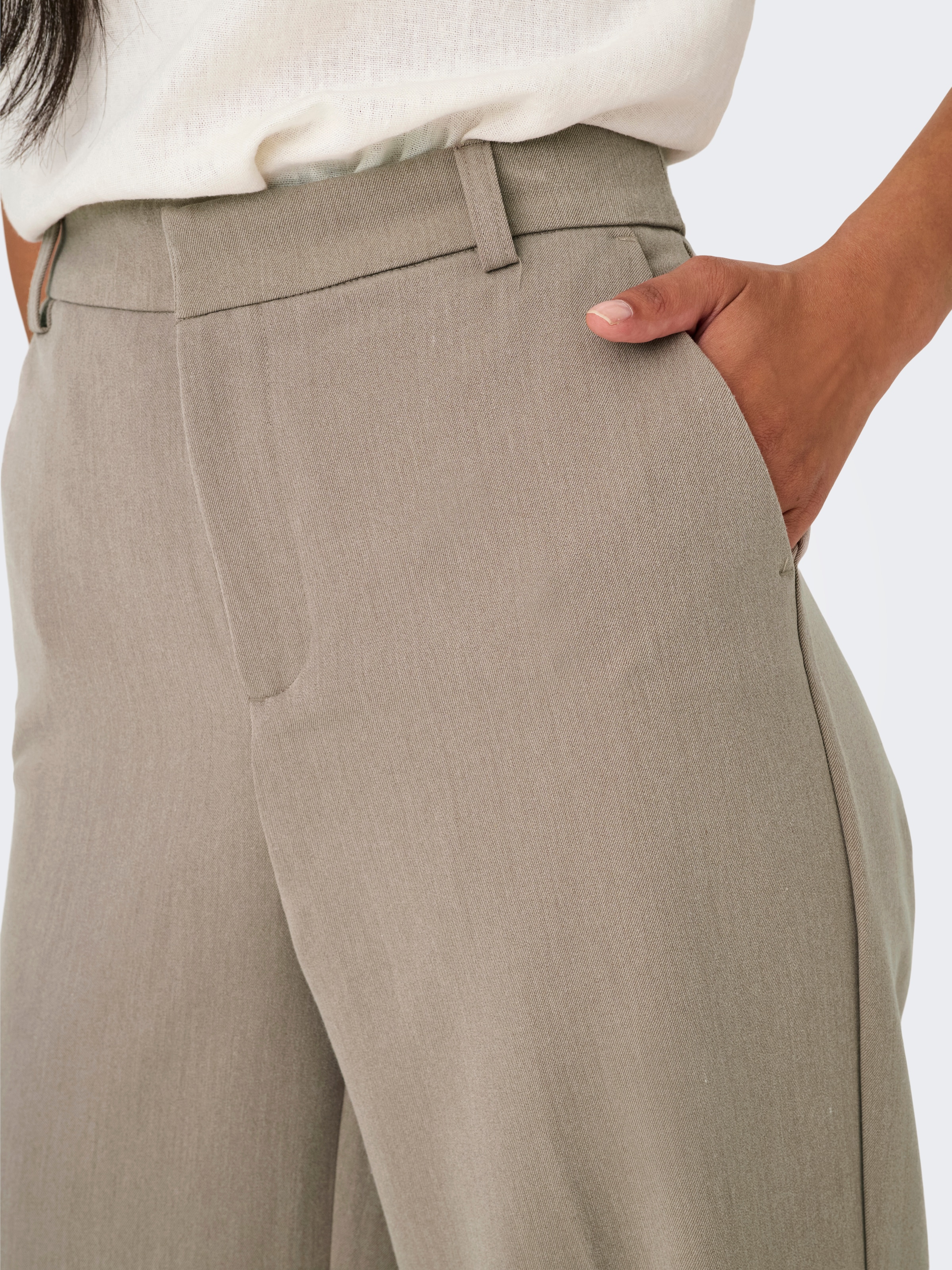 ONLY Anzughose »ONLHATTIE-LANA HW W MEL PANT TLR NOOS«  Materialmix