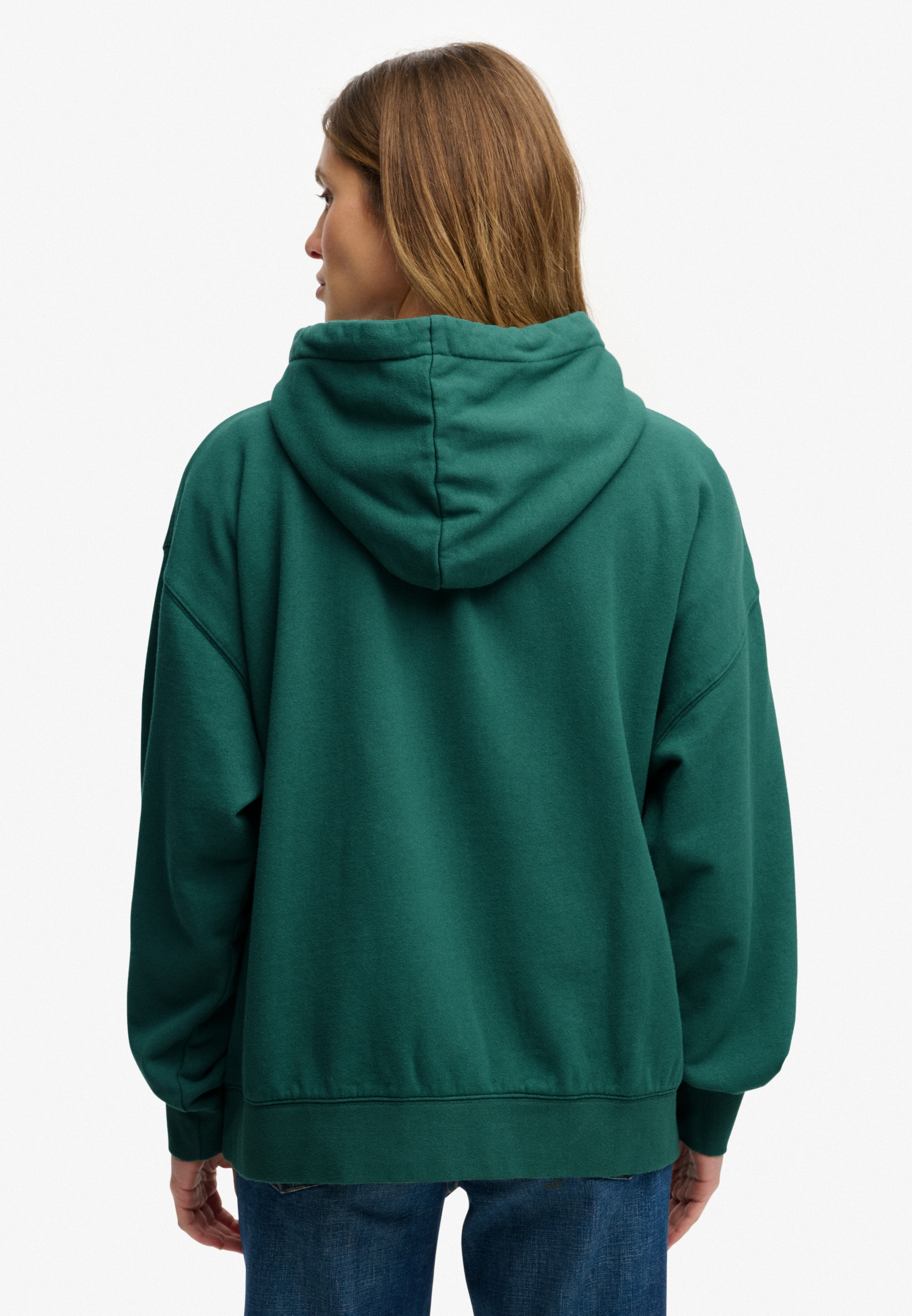 Superdry Kapuzensweatshirt »Luxe Casual Emb Relaxed Hood«, Baumwolle, oversize
