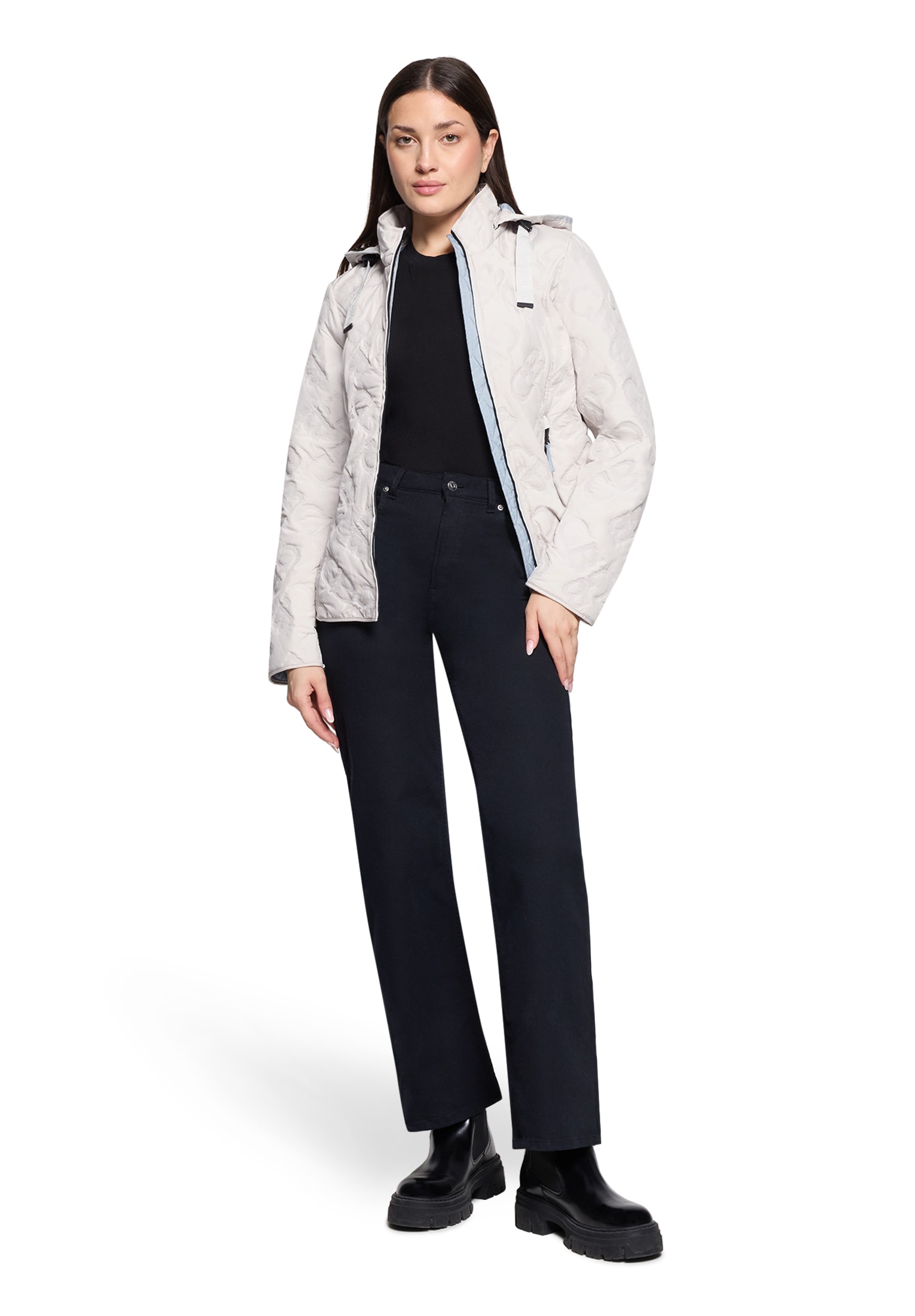 Gil Bret Outdoorjacke mit Kapuze mit Strukturmuster