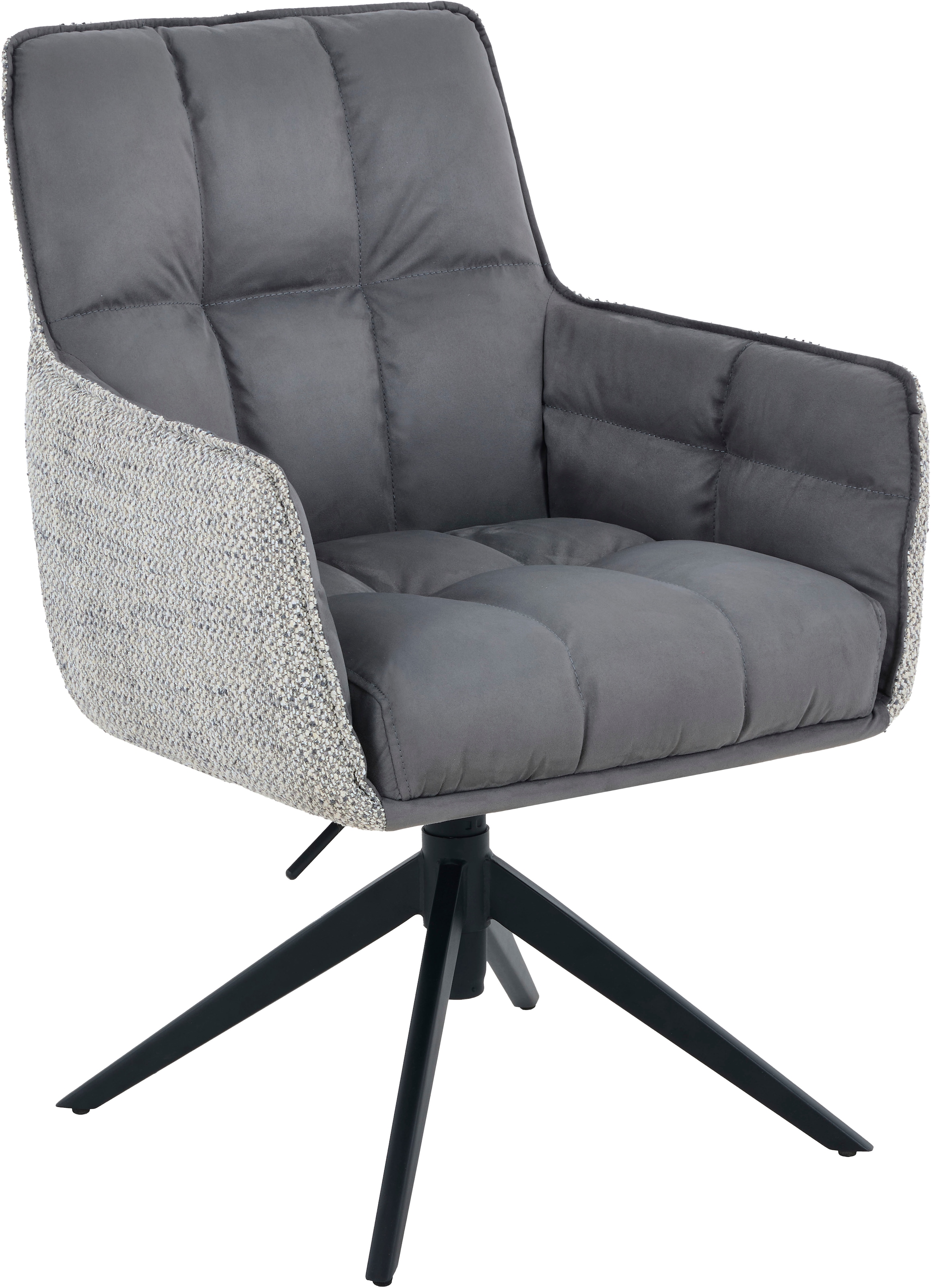 HELA Chaise pivotante »POMBA« () 1 cuispivotant à 360°, réglable en hauteur, suspension à ressort, accoudoirs, supporte 140kg