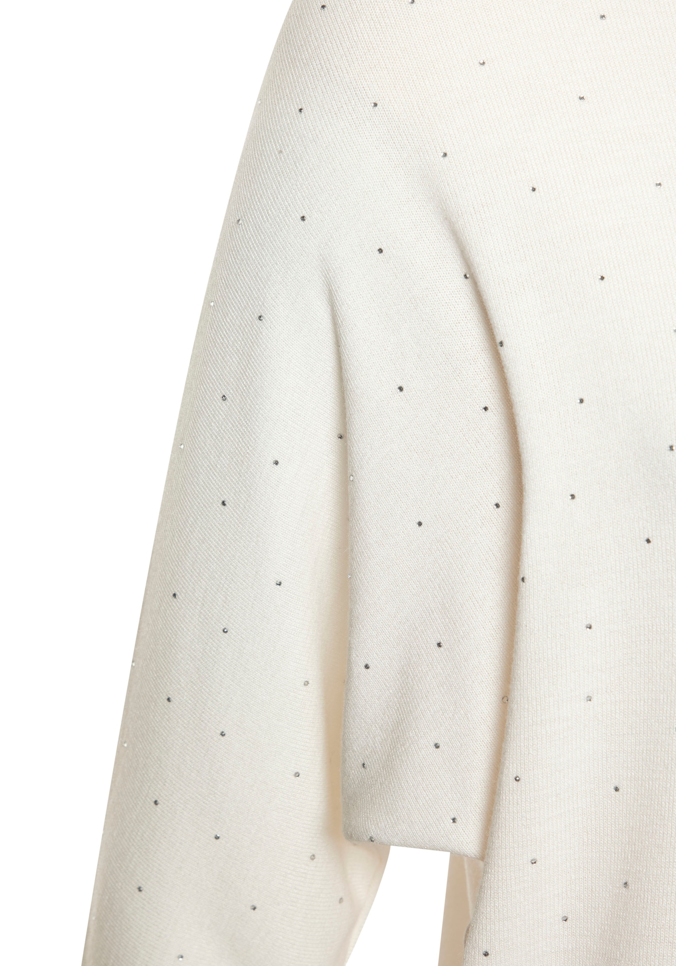 LASCANA Shirt à col rond »mit funkelnden Strass-Steinen« aus weichem Viskose-Strick