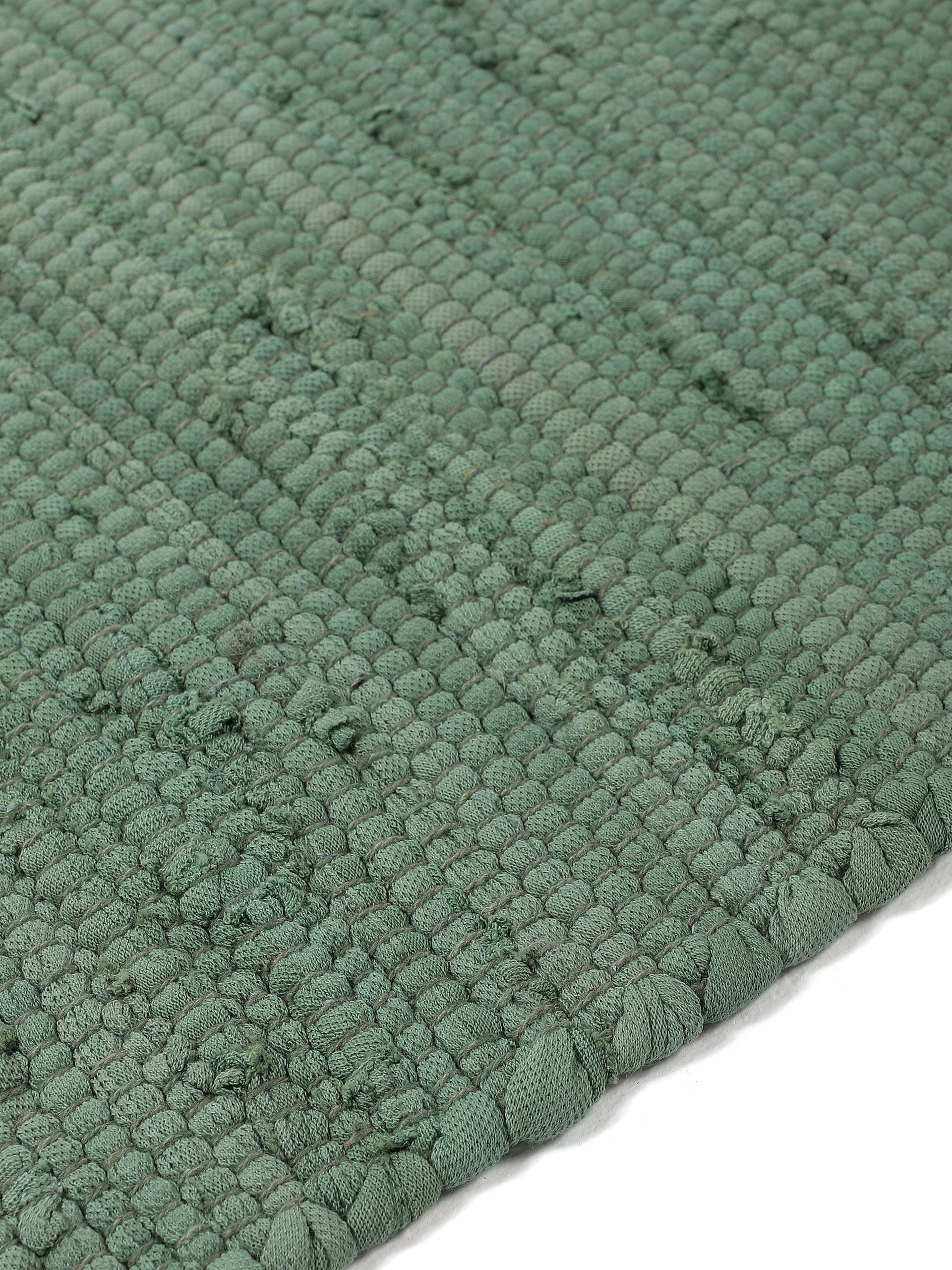 carpetfine Tapis »Kelim Chindi uni , auch als Läufer« Rectangulaire 5 mm Höhe Wendeteppich, reine Baumwolle, handgewebt, Uni-Farben, mit Fransen