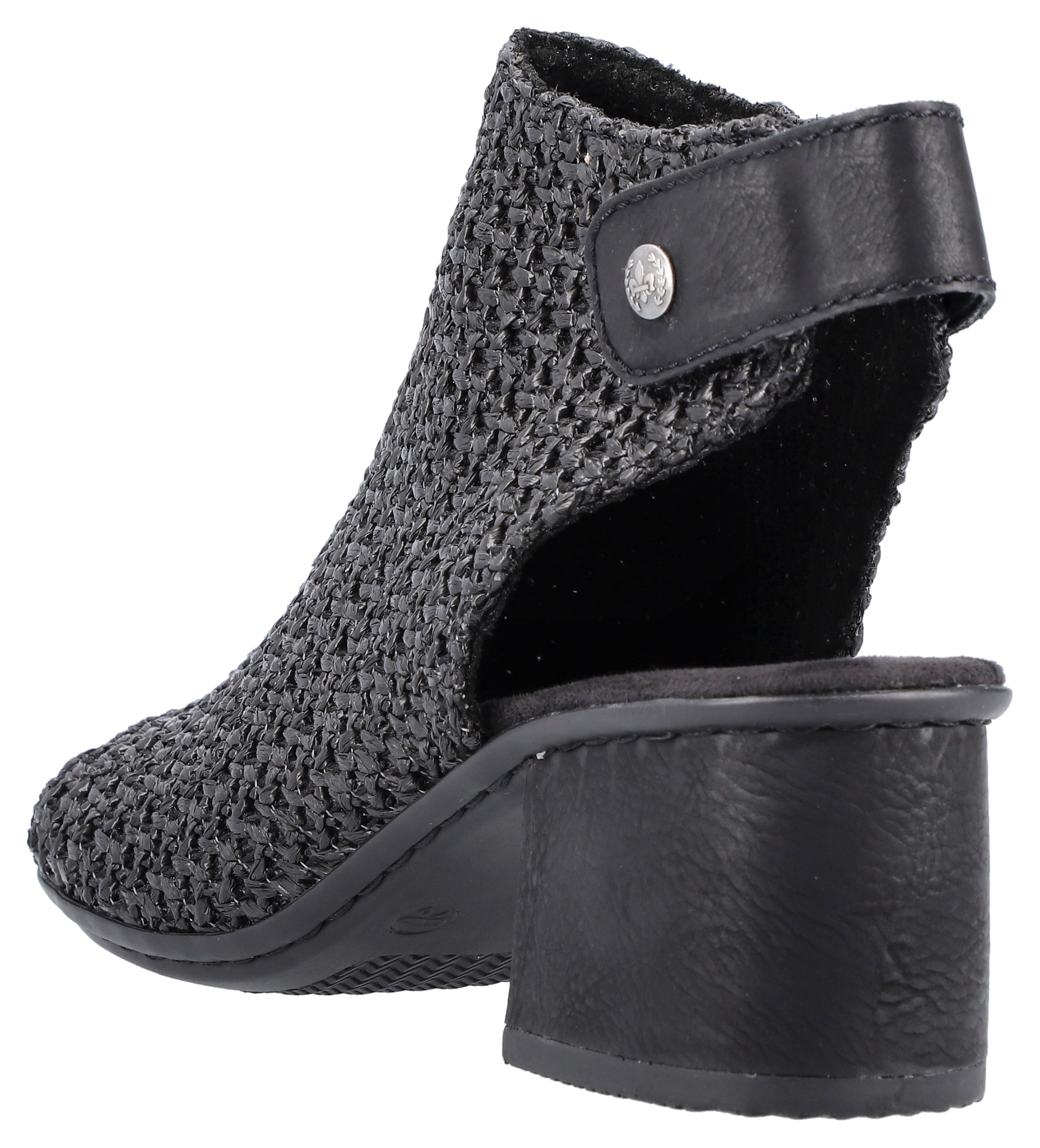 Rieker Sandalette  , Sommerschuh, Sandalette, Blockabsatz, in modischer Flecht-Optik