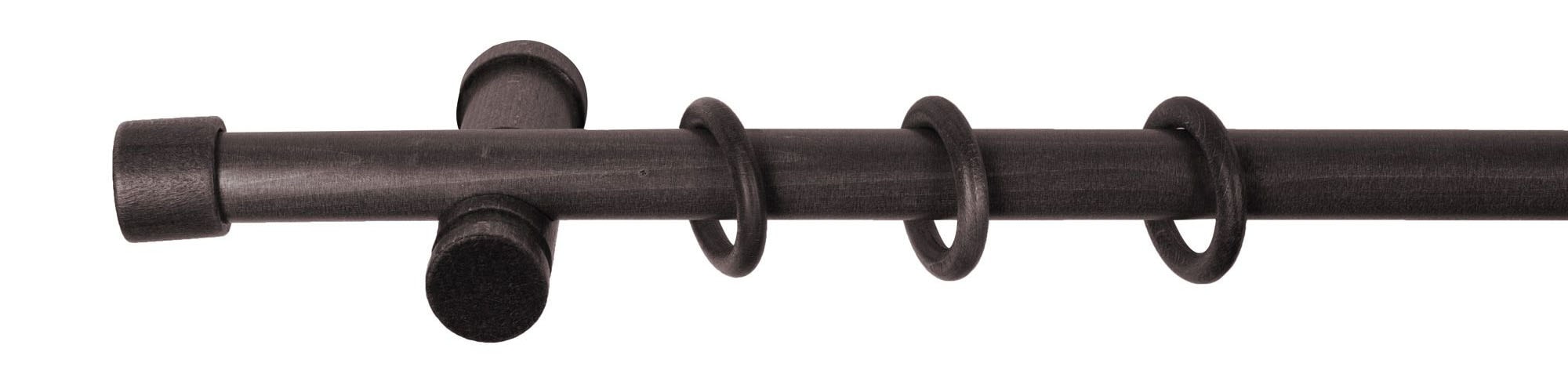 SN DECO GROUP Tringle à rideaux »Cafiro« 1 läufig-läufig Fixmass 28 mm, Holz, verschiedene Längen und Farben, Komplettset