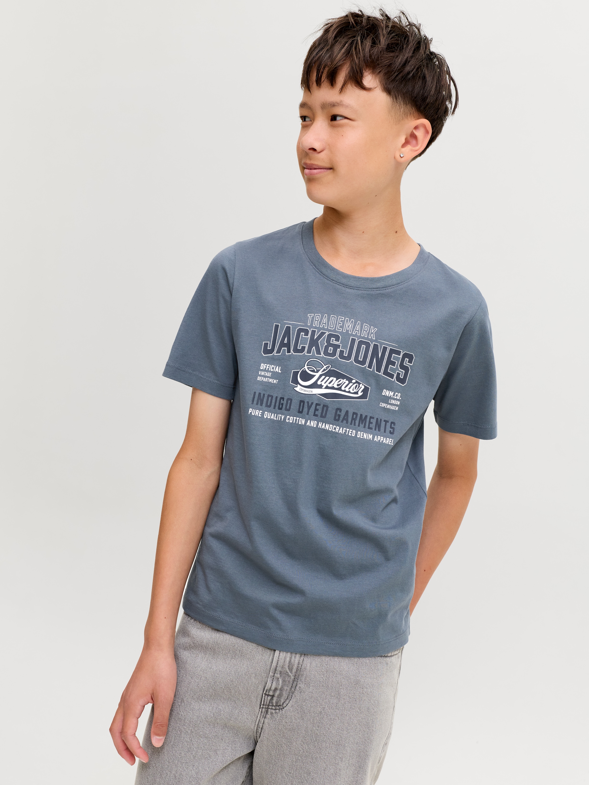 Jack & Jones Junior Rundhalsshirt »JJELOGO TEE SS O-NECK 2 COL AW26 SN JNR« Baumwolle, regular fit