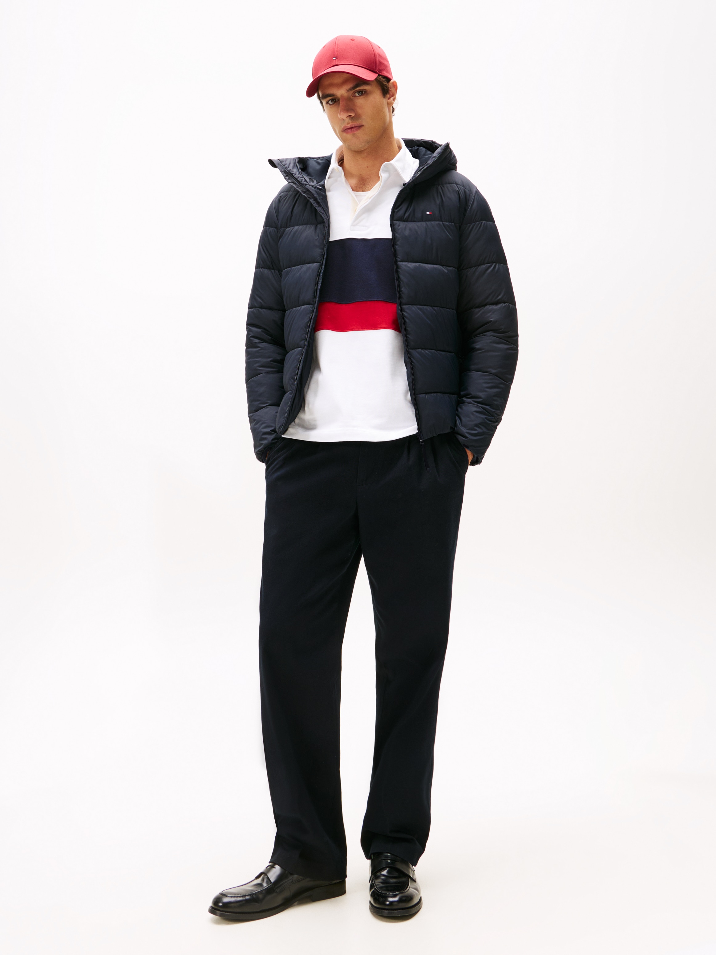 Tommy Hilfiger Steppjacke »MID WEIGHT HOODED JACKET« mit Kapuze Winterjacke, Übergangsjacke