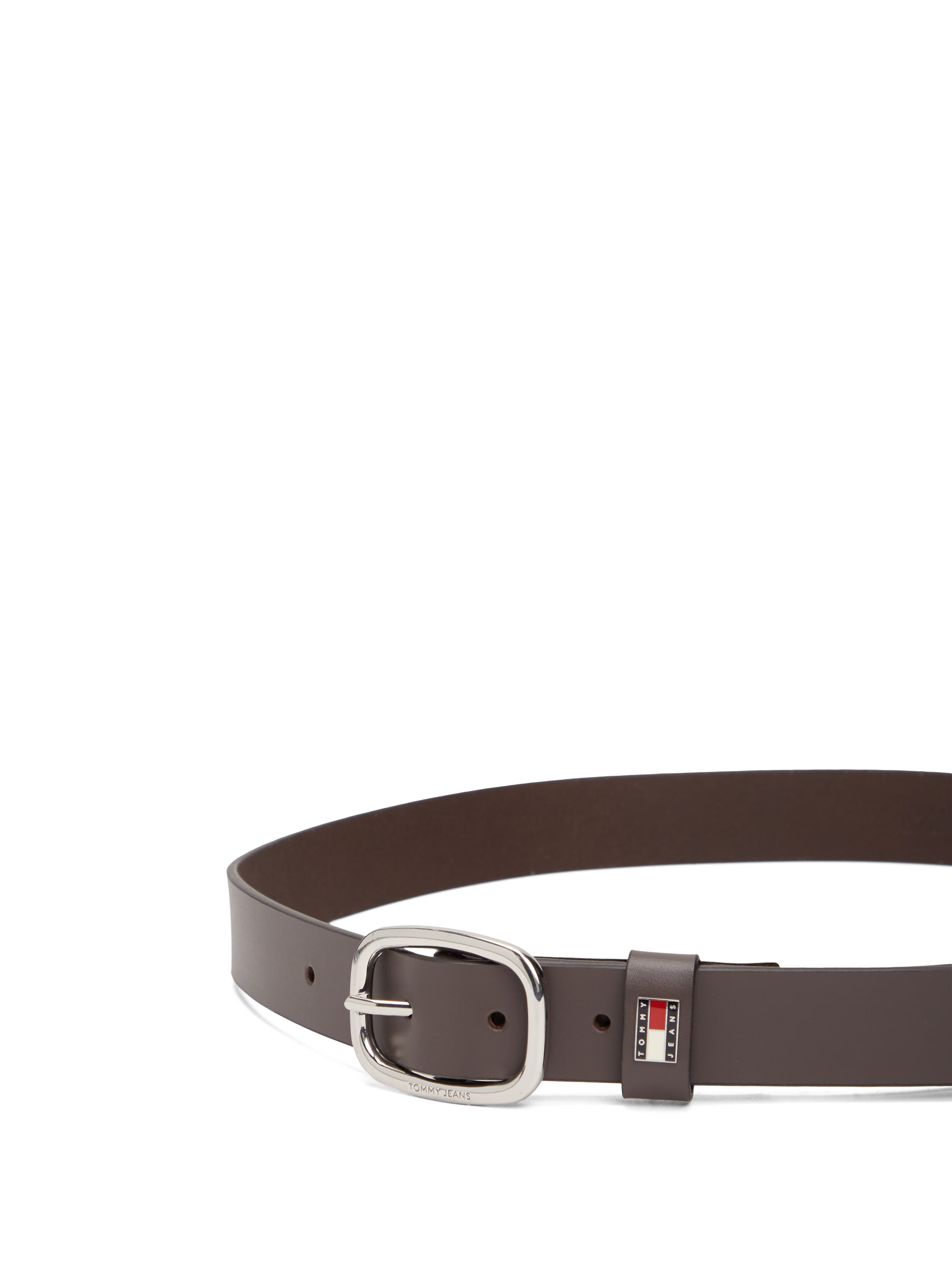 Tommy Jeans Ledergürtel »TJW OVAL 3.0 cm breit« Ovale Einfachdornschliesse und Logo am Verschluss