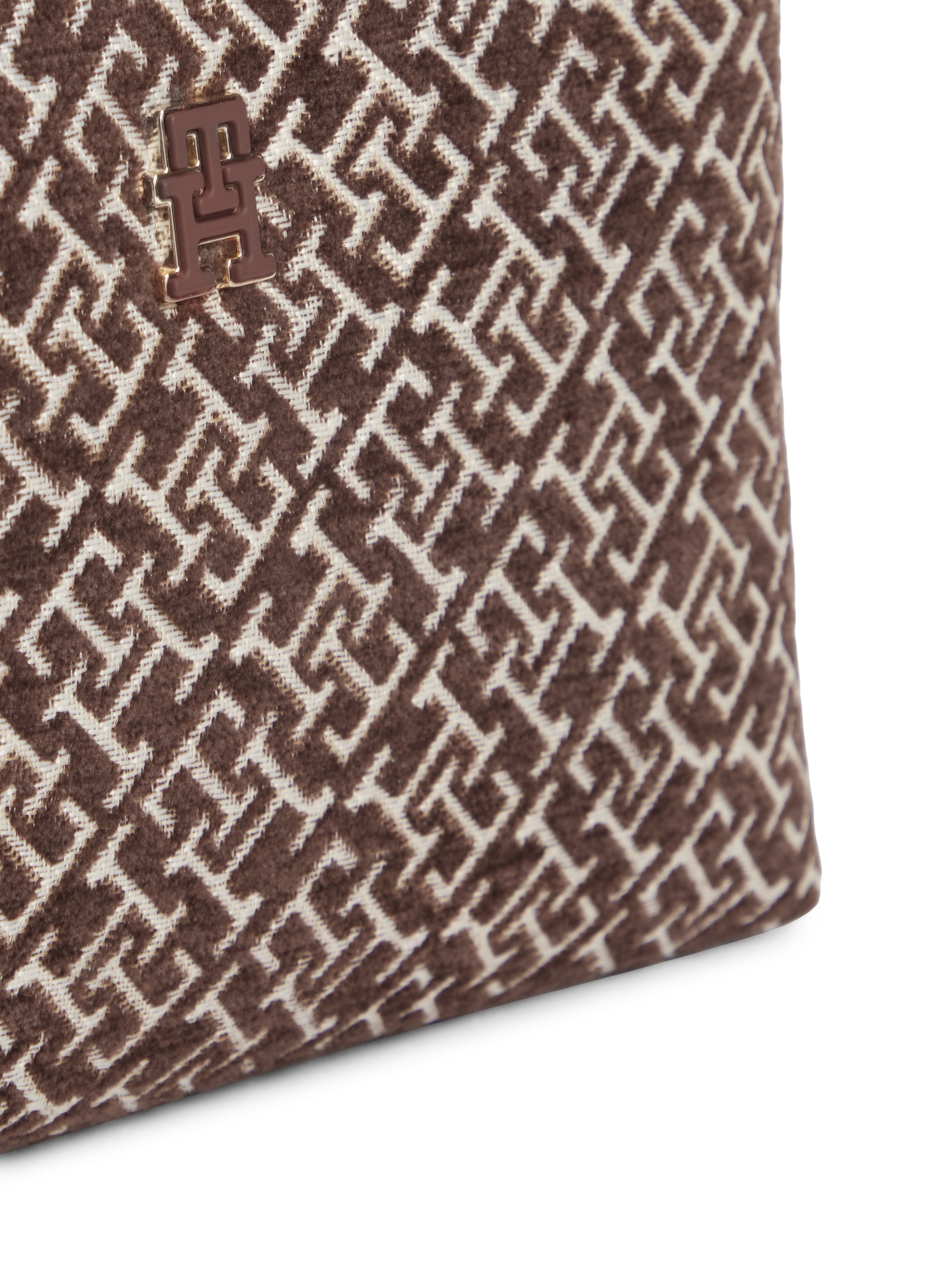 Tommy Hilfiger Schultertasche »TH JACQUARD MINI SHOULDER BAG« Damen Handtasche, Clutch mit edler TH-Logostickerei