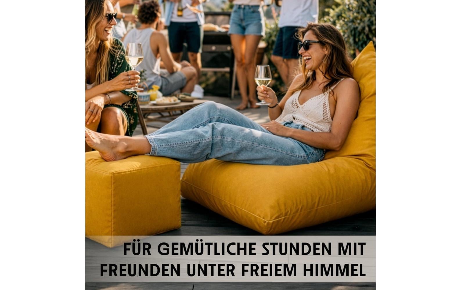Urbanara Pouf »Basic-Outdoor, 85 l«