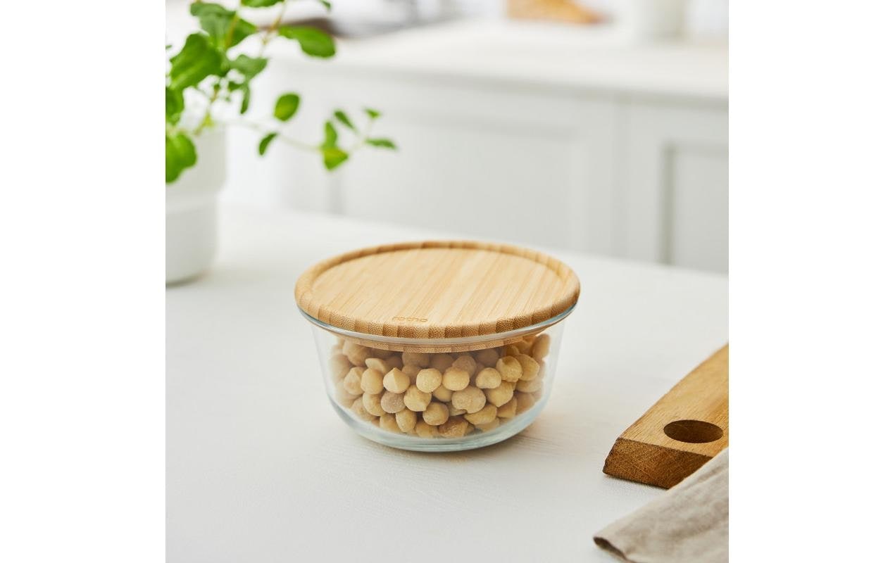 ROTHO Boîte à provisions »Glasdose mit Bambusdeckel NALA 1 l«