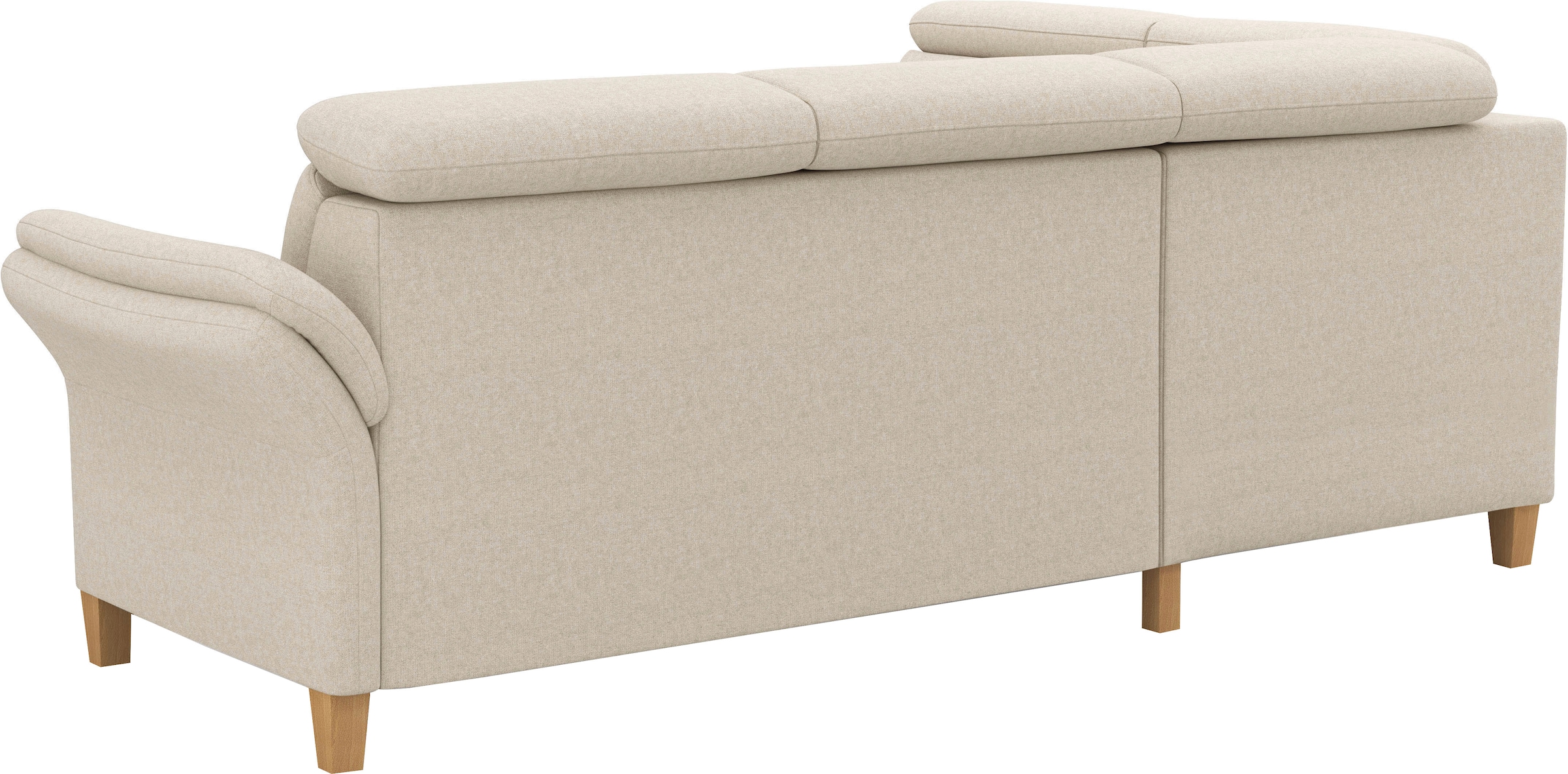 Home affaire Canapé d'angle »Glendale, L-Form« inkl. Kopfteilverstellung, wahlweise mit Vorziehsitz und Bettkasten