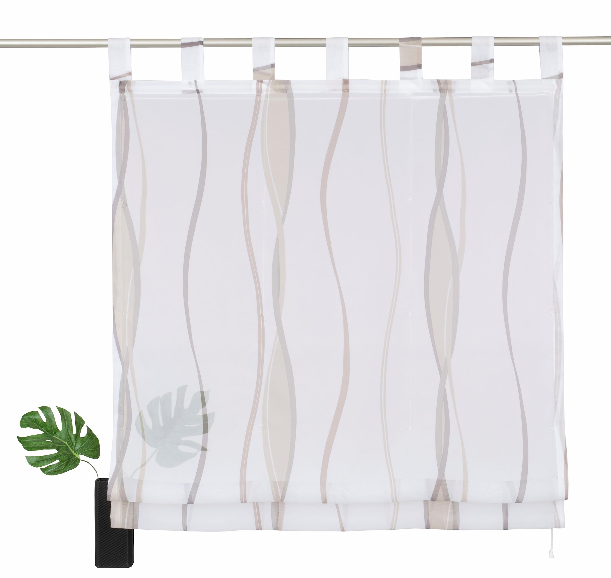 my home Raffrollo »Dimona« mit Schlaufen Transparent, Voile, Polyester