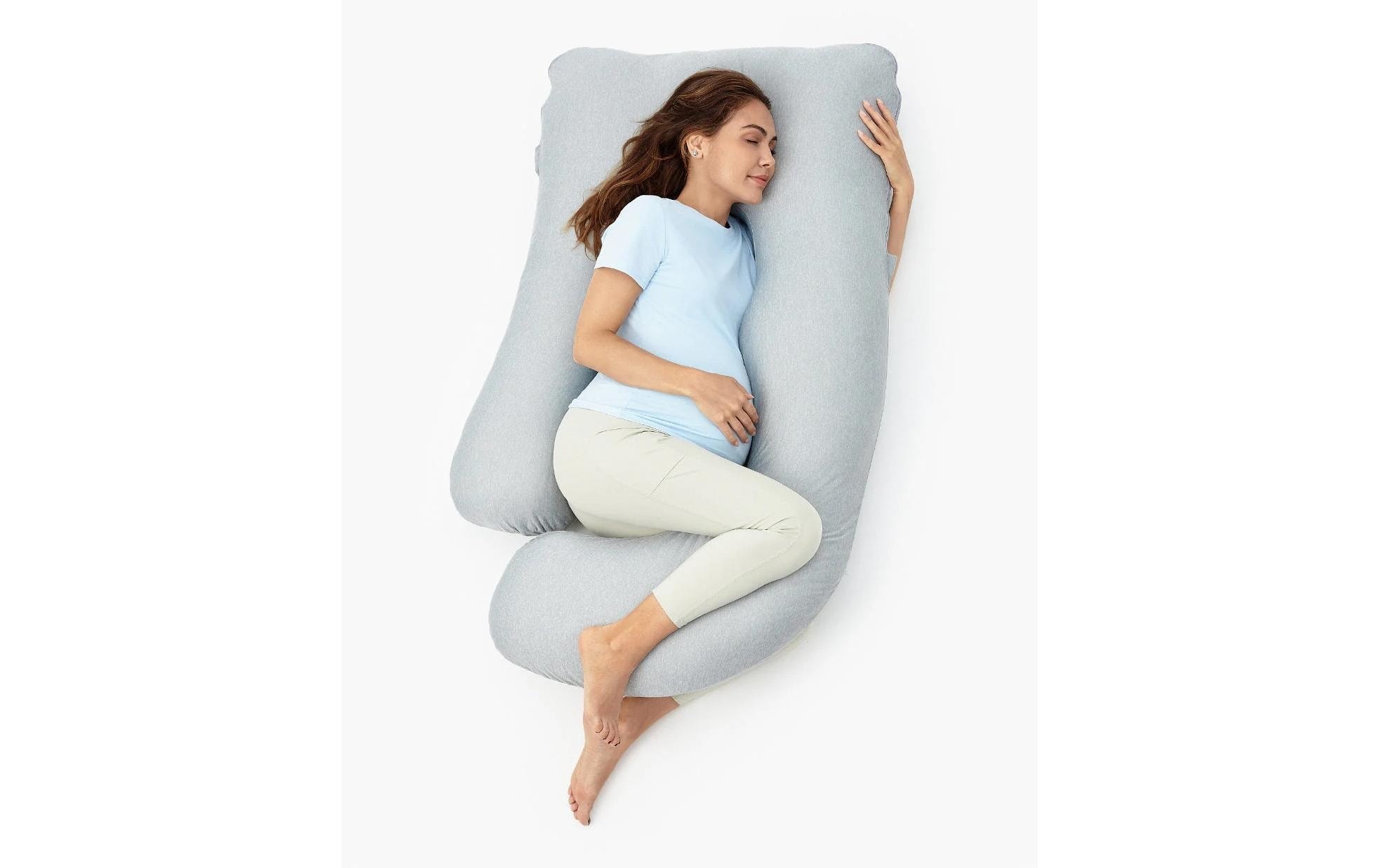 Momcozy Coussin d'allaitement »Schwangerschaftskissen mit kühlendem Stoff 148 x 78 cm«