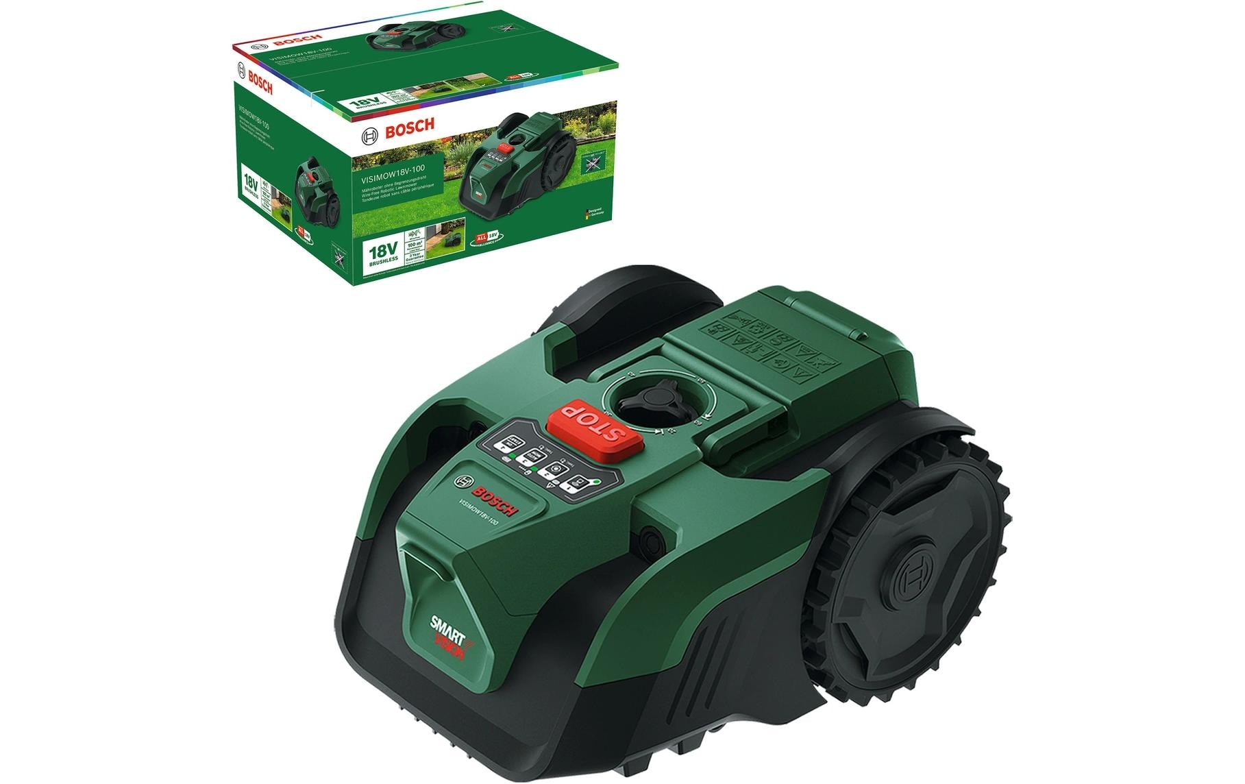 BOSCH Robot tondeuse »VISIMOW18V-100 100 m²«
