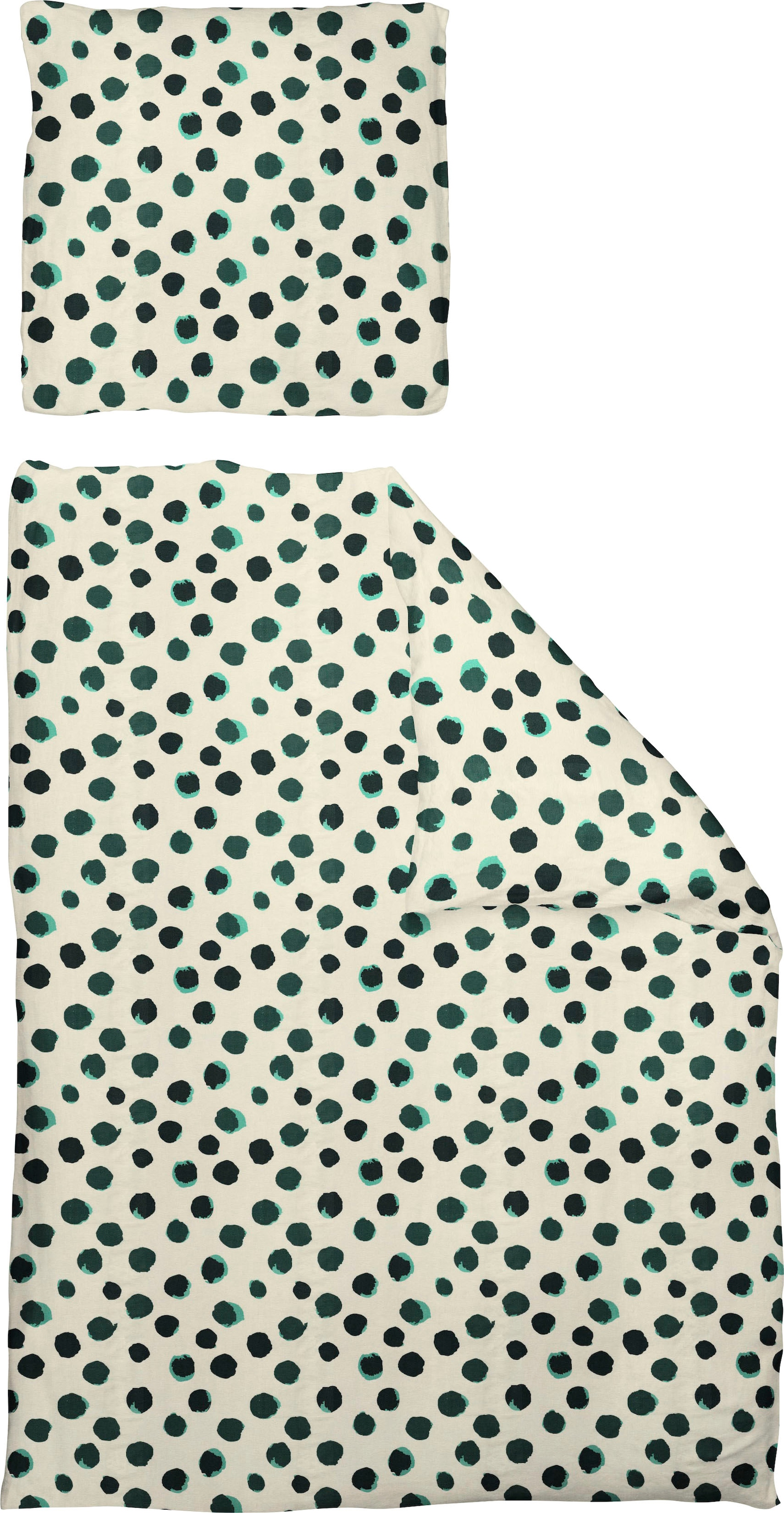 Adam Linge de lit »Leinenbettwäsche Dots« 2 cuis aus 73% Leinen & 27% Bio-Baumwolle, 2 teilig - Leinenbettwäsche