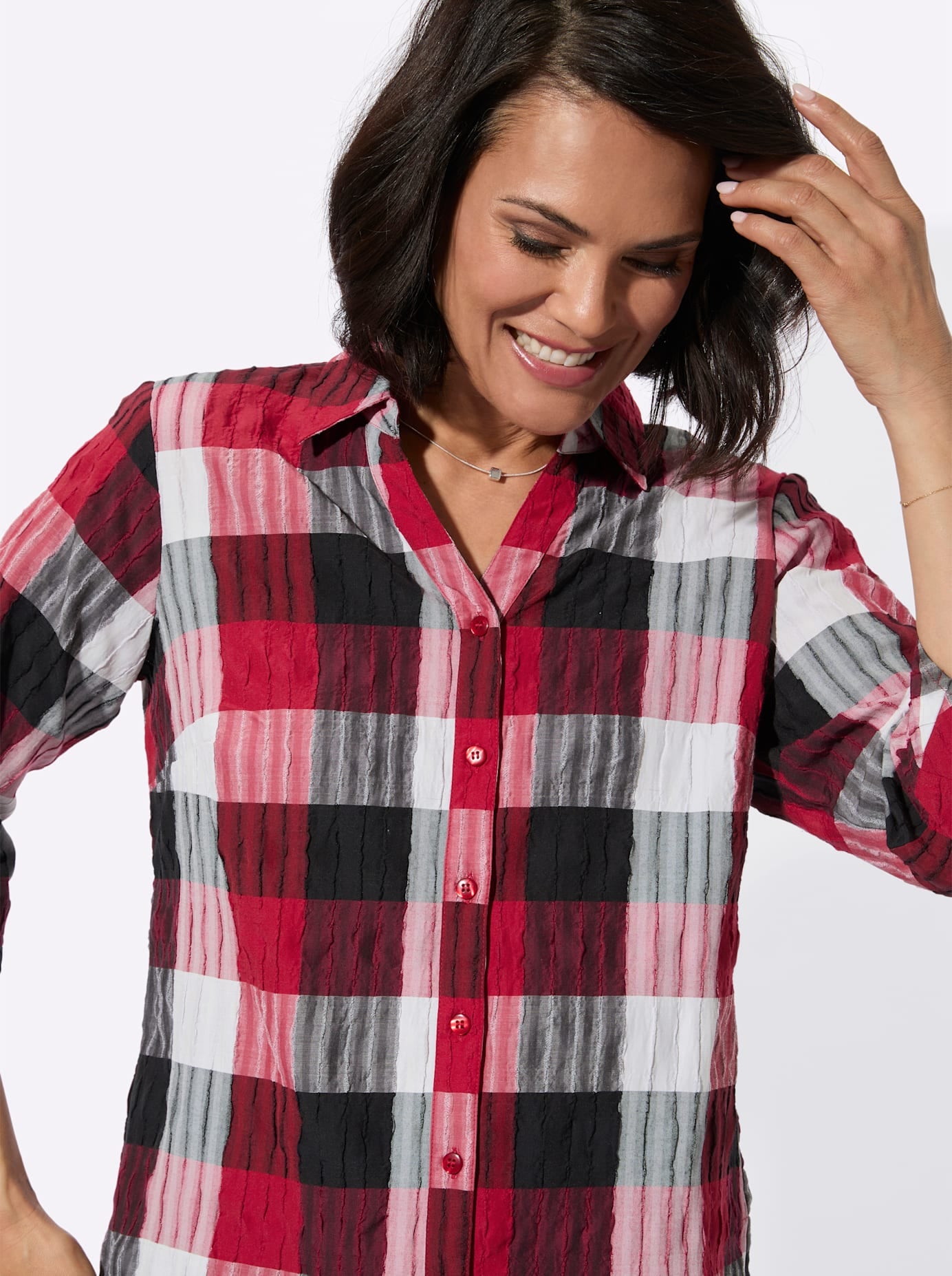 Casual Looks Blouse à carreaux