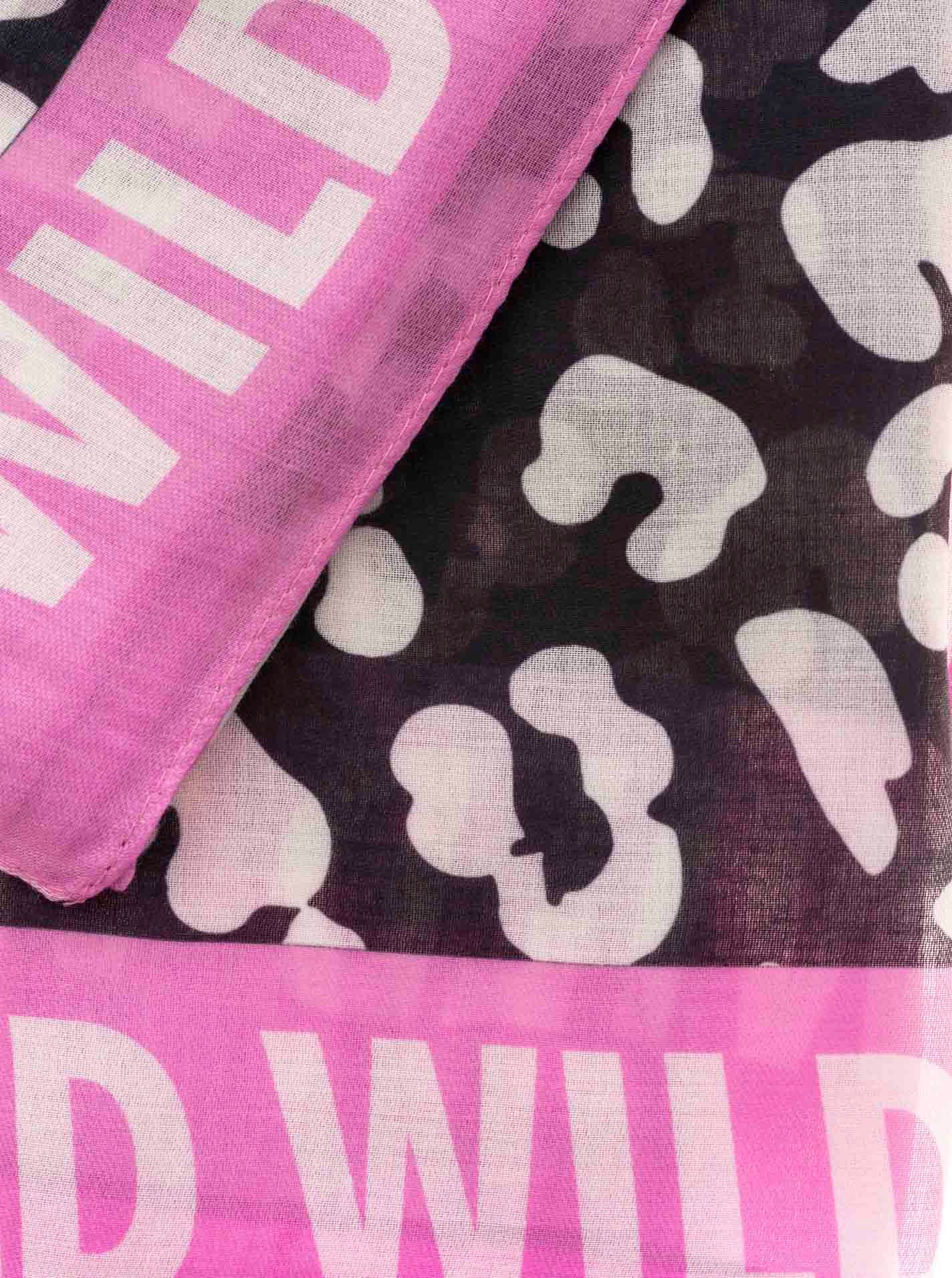 Zwillingsherz Schal »"Leo Dreams"« Leomuster und Schriftzug, transparenter Look