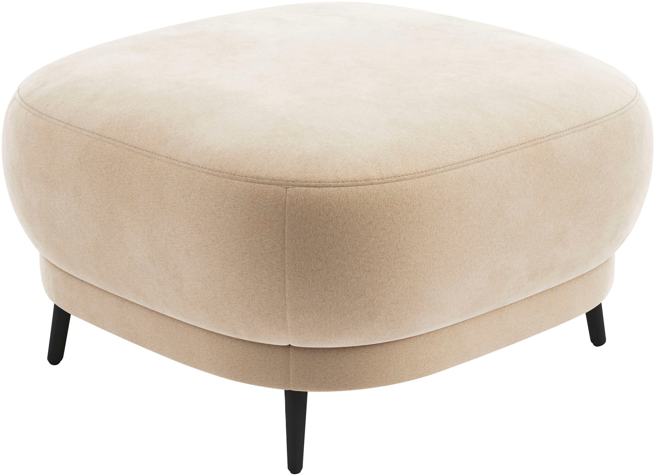 sit&more Polsterhocker »Blues« mit Metallfüssen, schwarz-matt