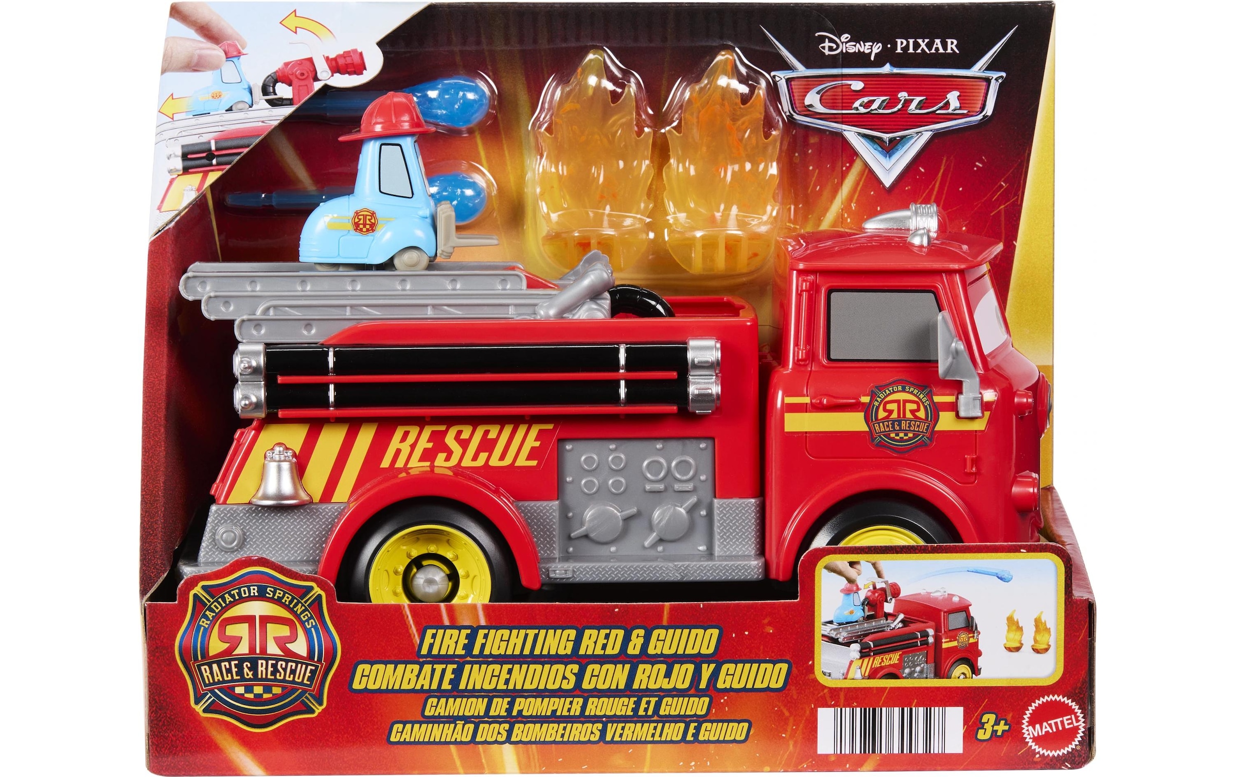   Spielzeug-Feuerwehr »Mattel Cars Disney Cars Radiator Springs Race & Rescue Fire Truck«
